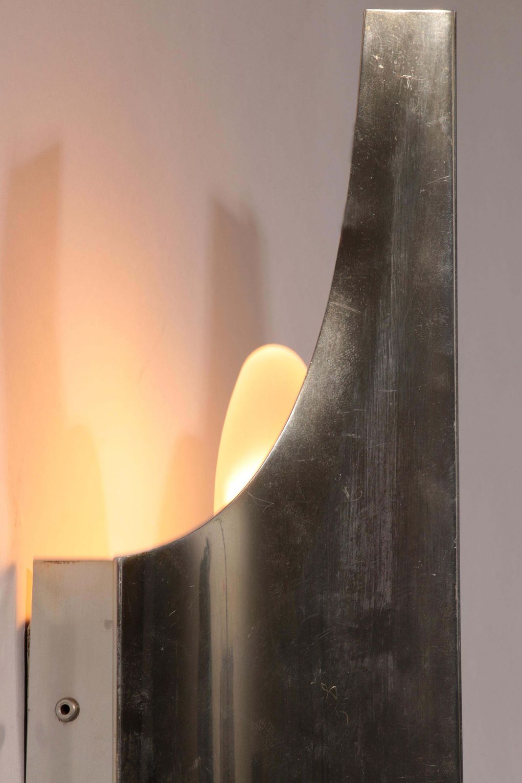 Mid Century Silver Wall Lamp By Wilhelm Braun Feldweg – Doria Leuchten, Germany photo vintage