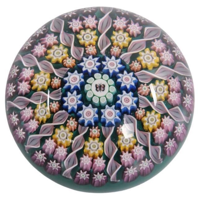 John Deacon Presse Papiers Millefiori With Radial Twist, 1975