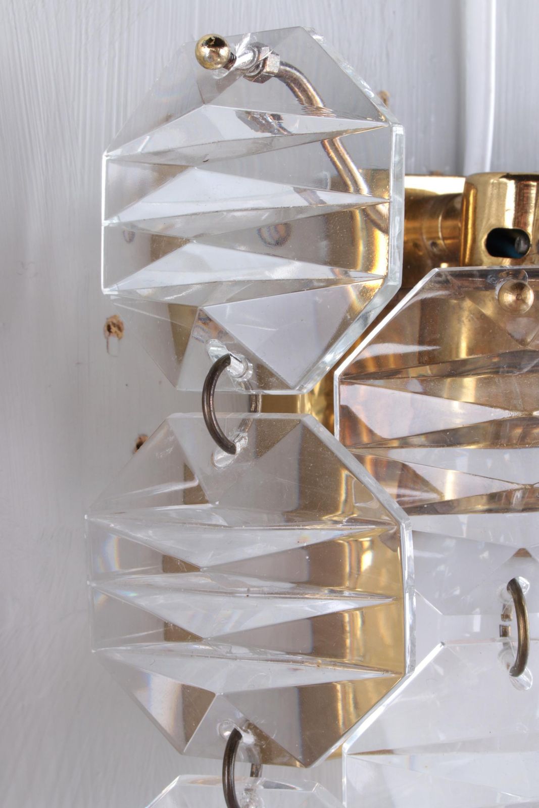 3 Very Nice Big And Rare Crystal Wall Lamps From  J.T. Kalmar, 1960s photo buy