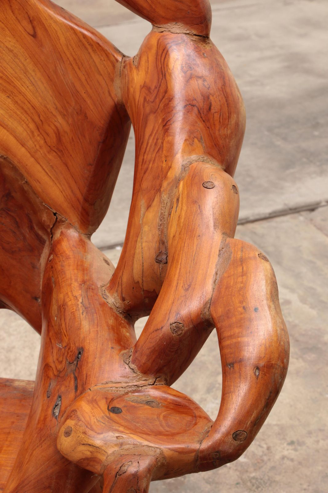 Furniture Robust Armchair Made Of Recycled Wood In The Style Of Andrianna Shamaris Us photo