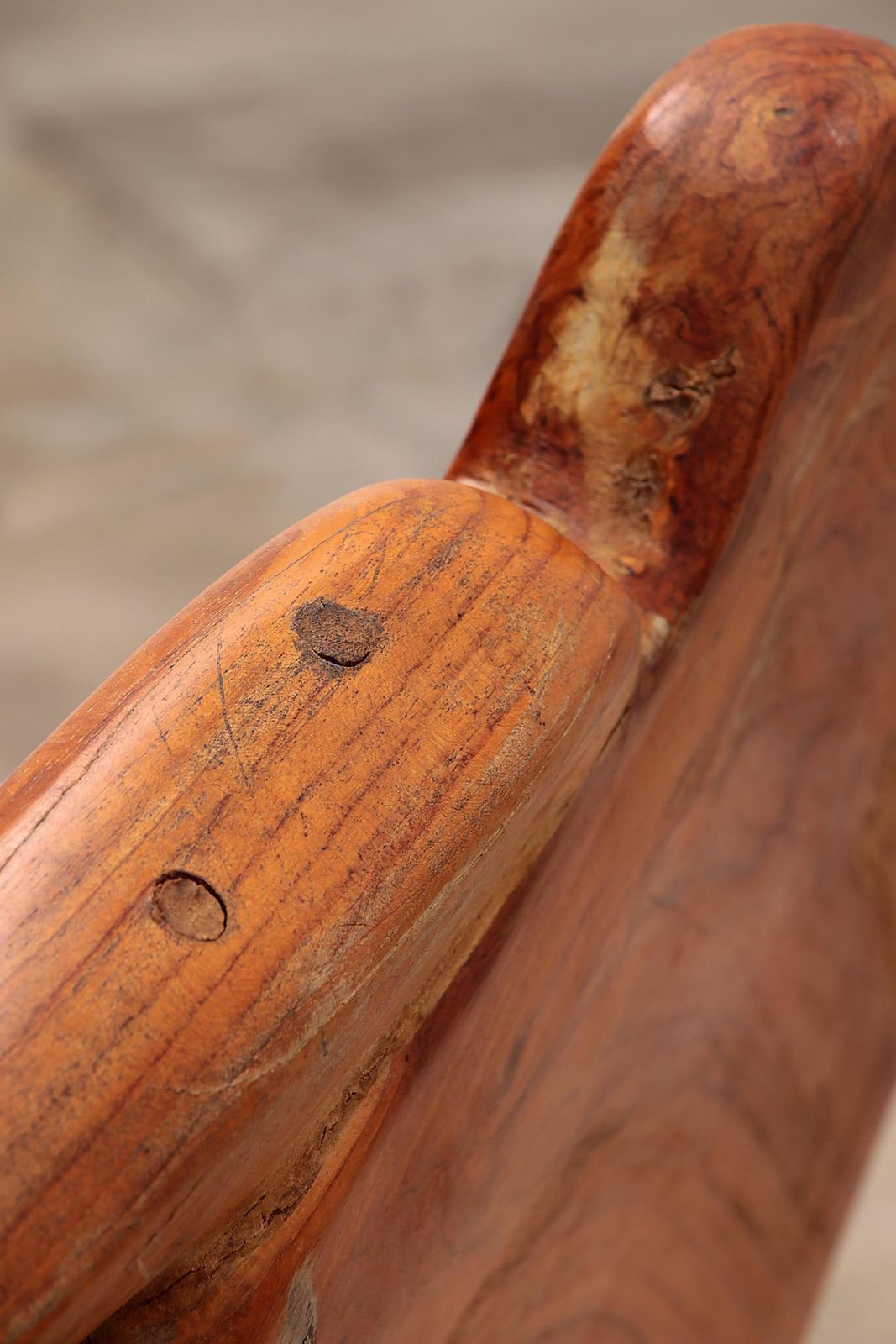 photo vintage Robust Armchair Made Of Recycled Wood In The Style Of Andrianna Shamaris Us
