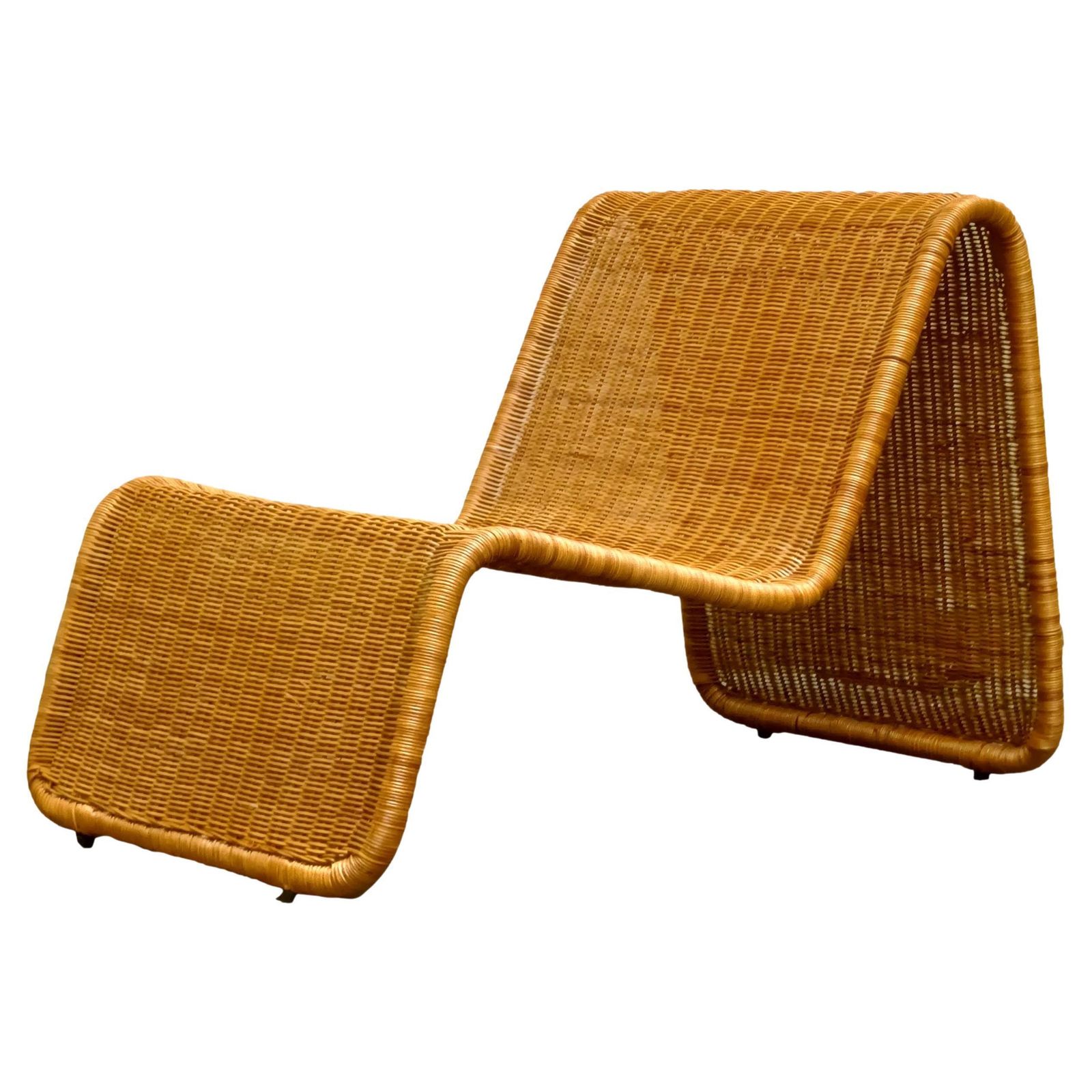Tito Agnoli For Bonacina Rattan Armchair Mod.P3, Italy 1960s