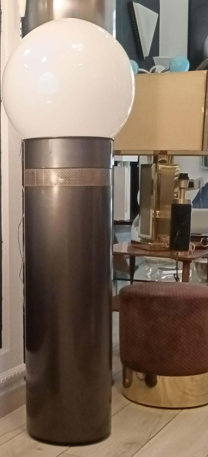 Gae Aulenti For Artemide Floor Lamp "Oracolo" Gray, Italy 1970s photo buy