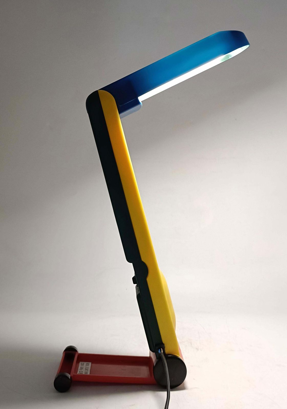 Benetton Folding Table Lamp Memphis Style, Italy 1980s photo vintage