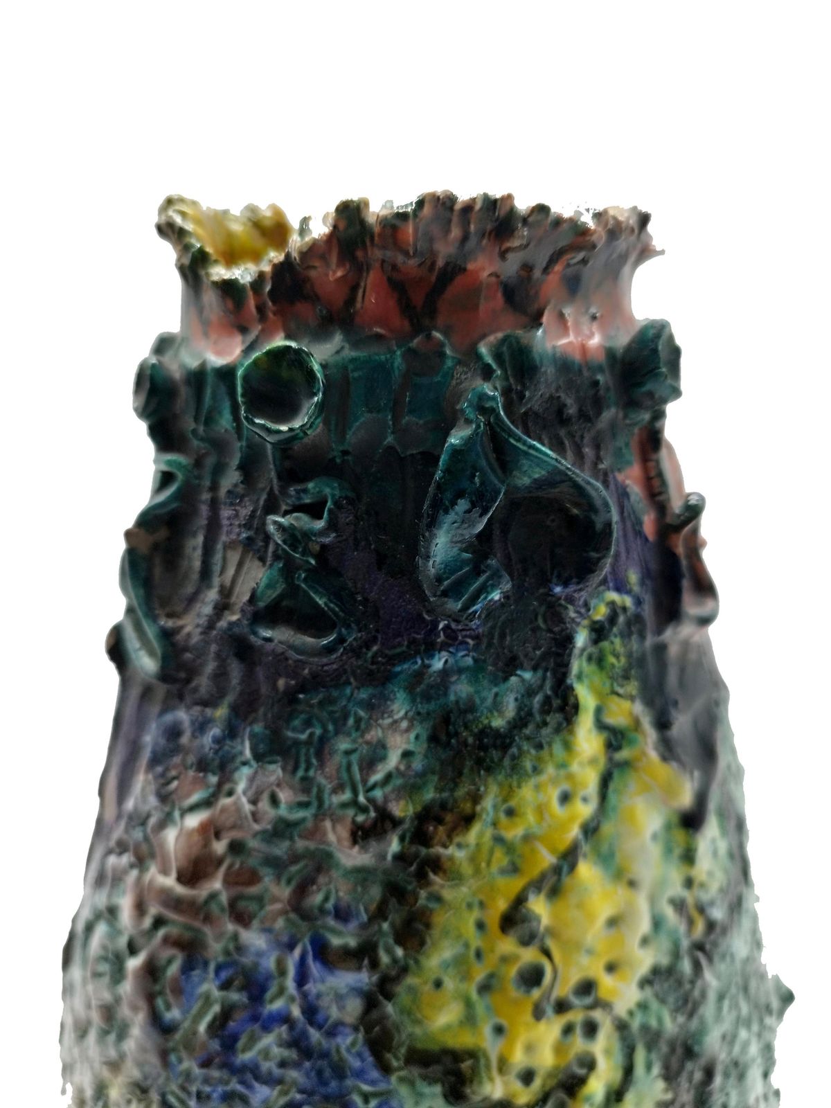 Giuseppe Martinucci Per Fama Ascoli Vaso In Ceramica Multicolor, Italia 1970s photo buy