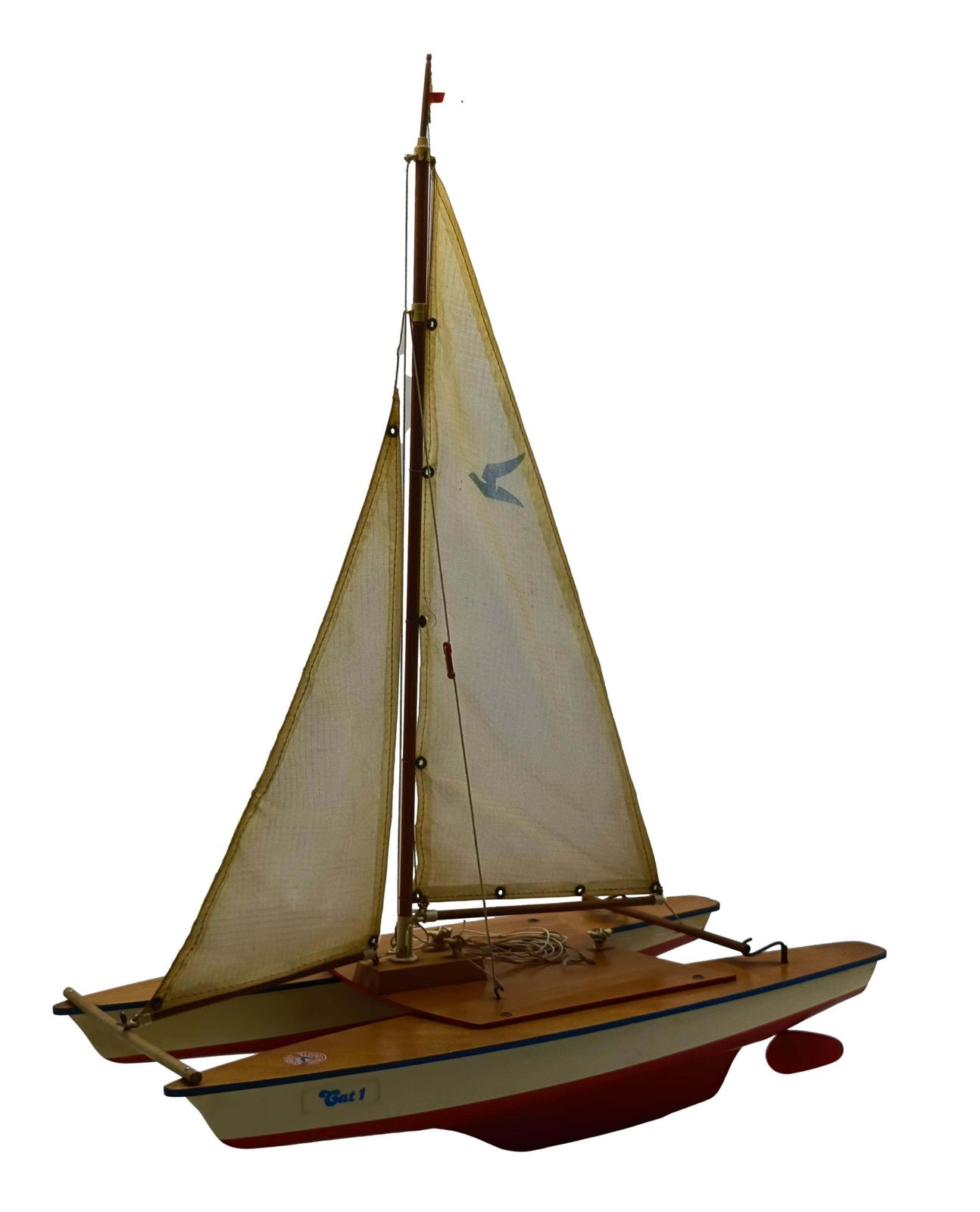 Seifert Collector's Model Catamaran "Cat1," Germany 1970s photo Home Decor