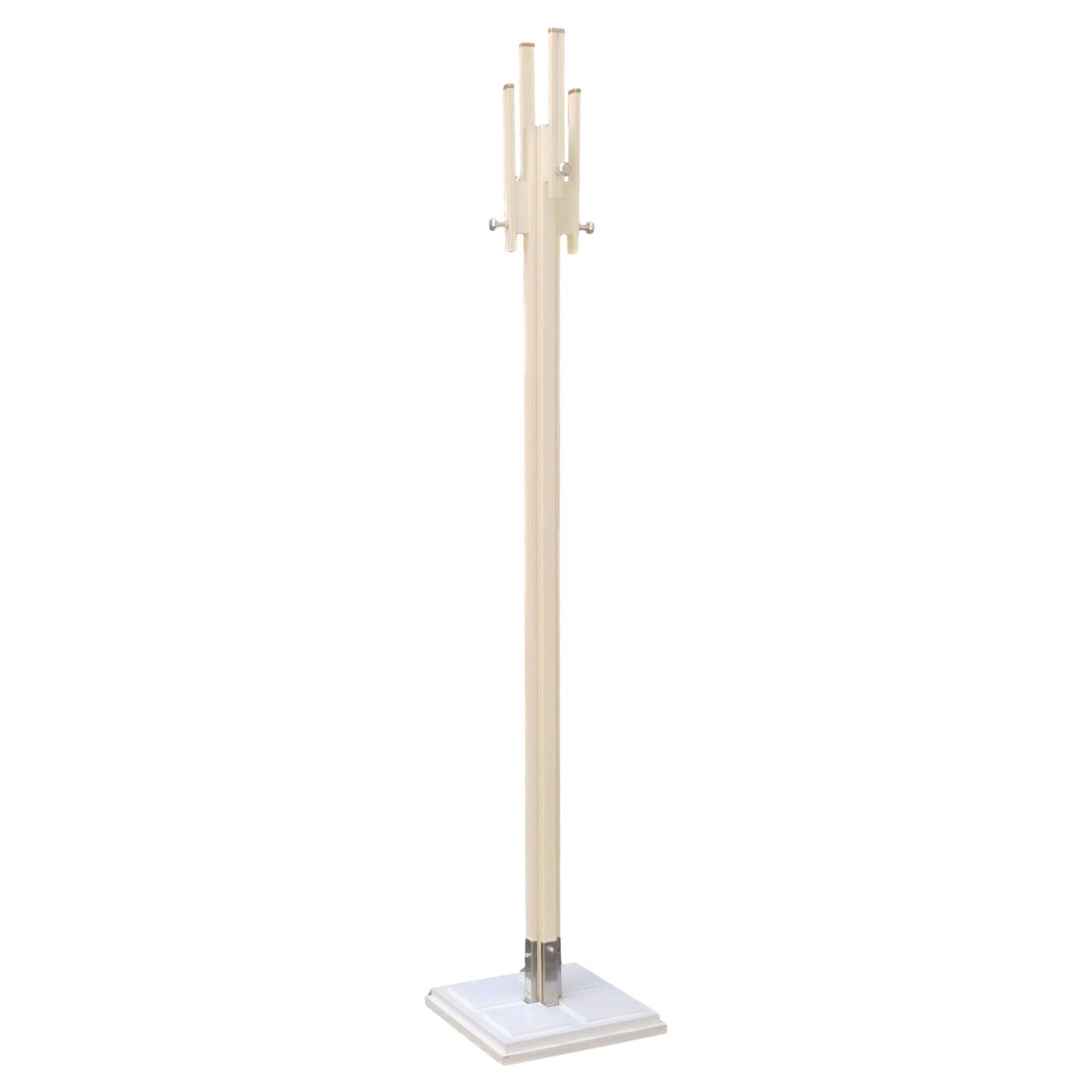 Carlo De Carli For Fiarm White Wood Coat Rack, Italy, 1970s