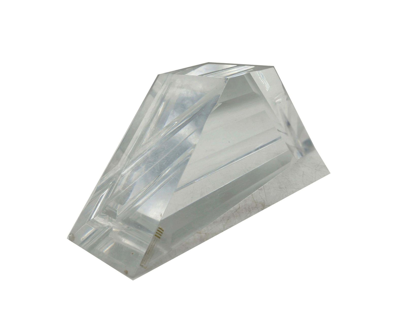 Antonio Felice Botta Lucite Pyramid Sculpture, Italy 1970s photo furniture