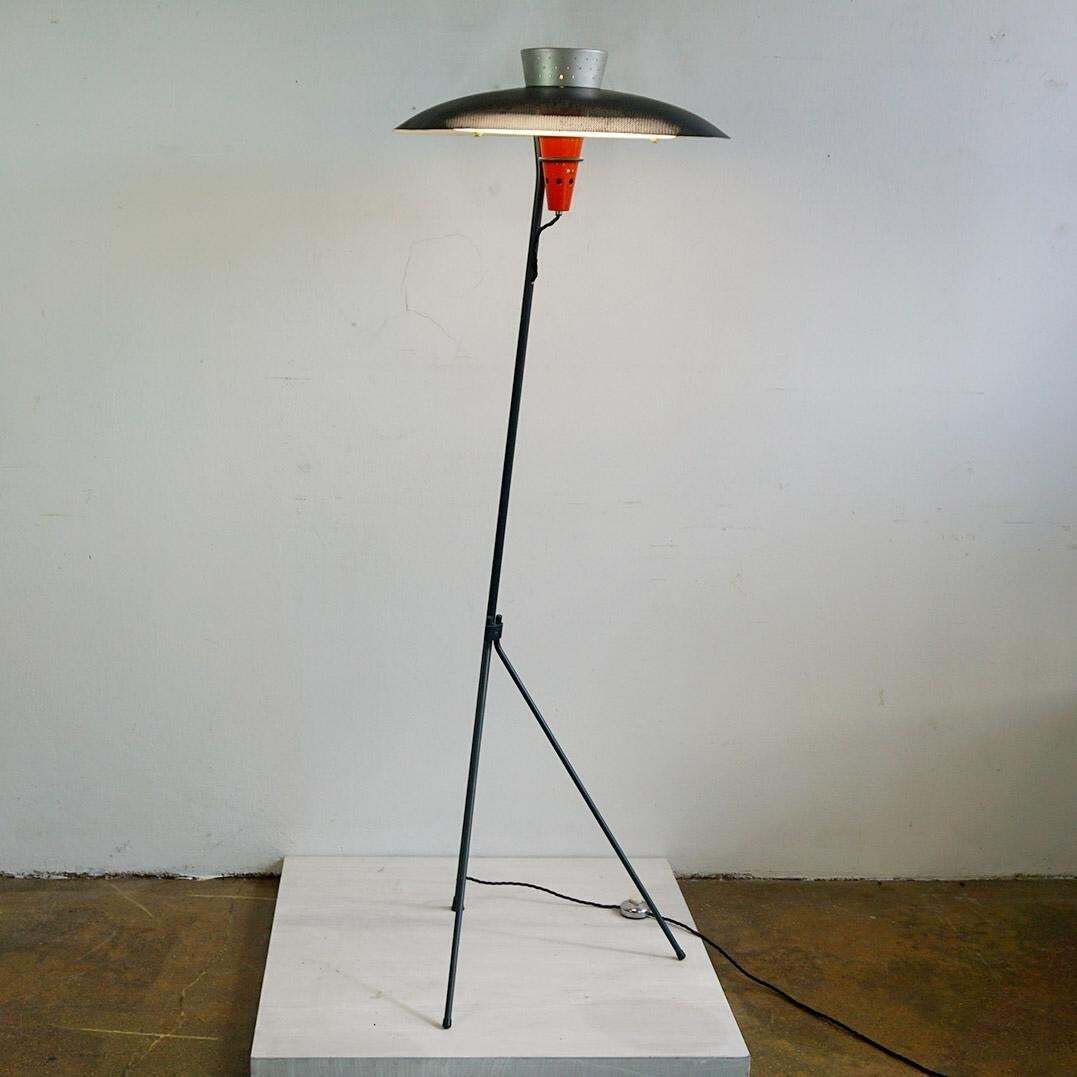 Mid Century Floor Lamp Nx38 By Louis Kalff For Philips Netherlands photo furniture