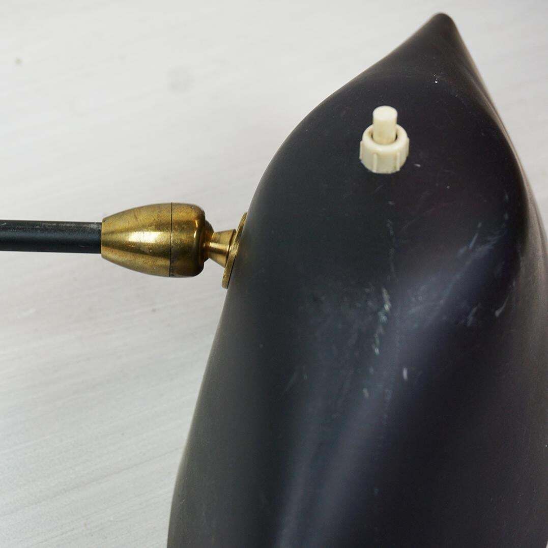Original Black Single Arm Wall Lamp  By Serge Mouille photo buy