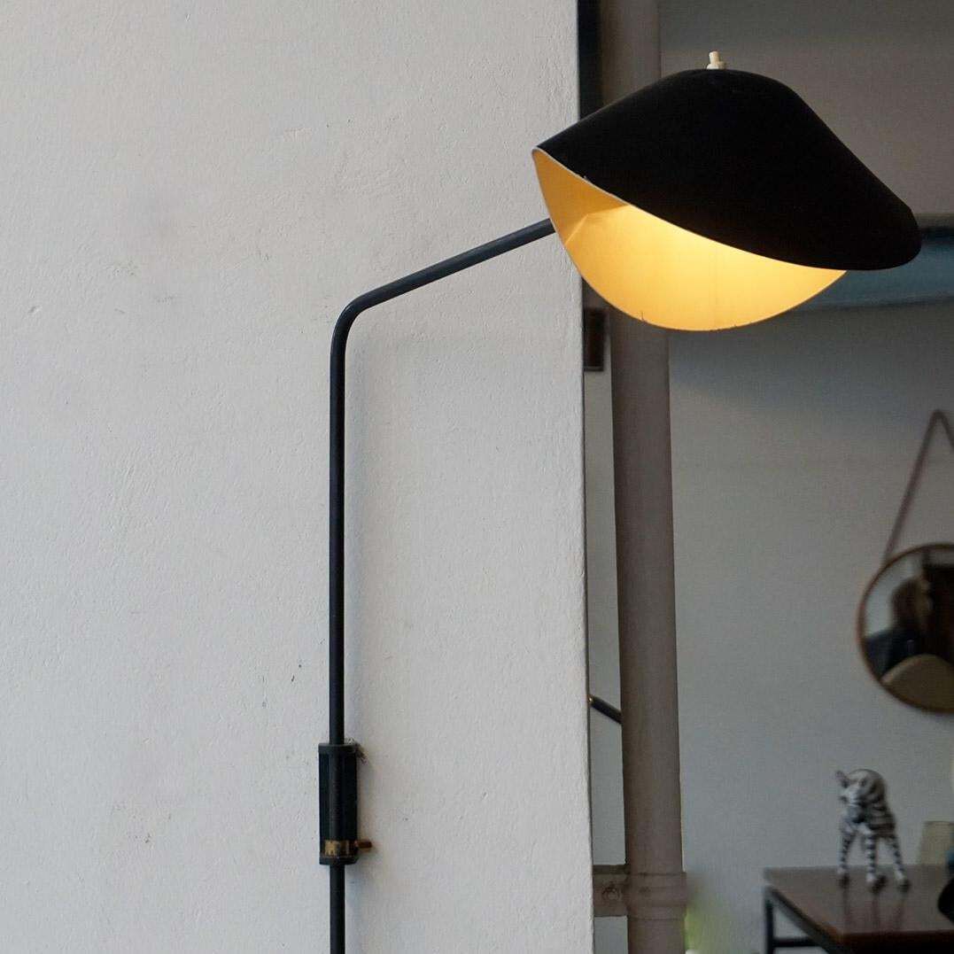 Lighting Original Black Single Arm Wall Lamp  By Serge Mouille photo