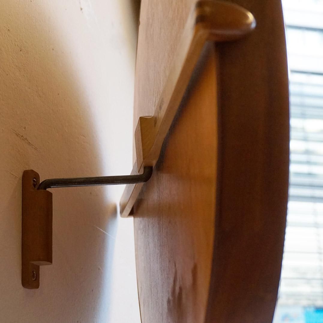 Circular Teak Wall Mirror Attr U. And O. Kristiansson For Luxus Vittsjö Sweden photo Home Decor