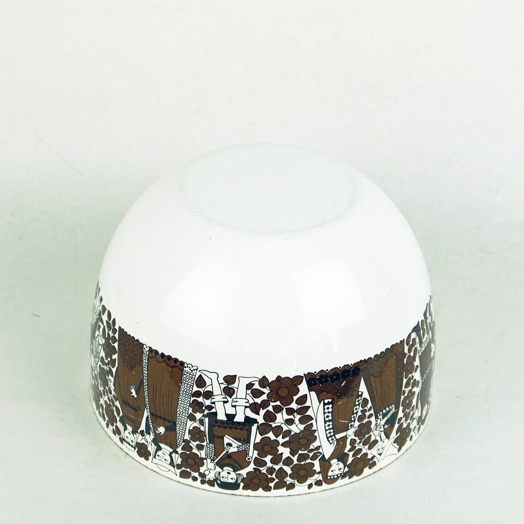 Scandinavian White Enamel Bowl By Kaj Franck For Finel Arabia Finland photo buy