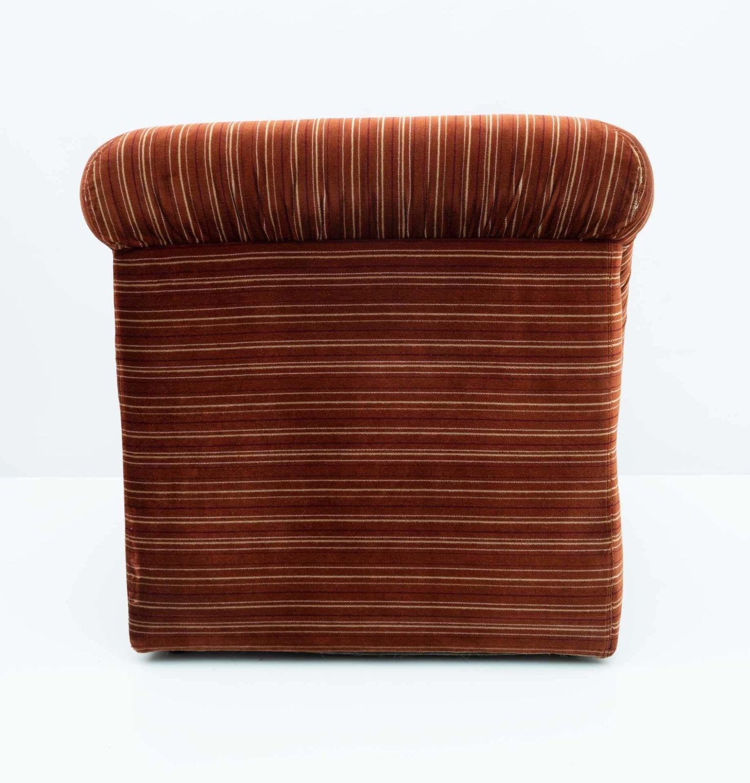 Furniture Set Of Vintage Italian Velvet Five Modular Armchairs And Coffee Table, 1970s photo