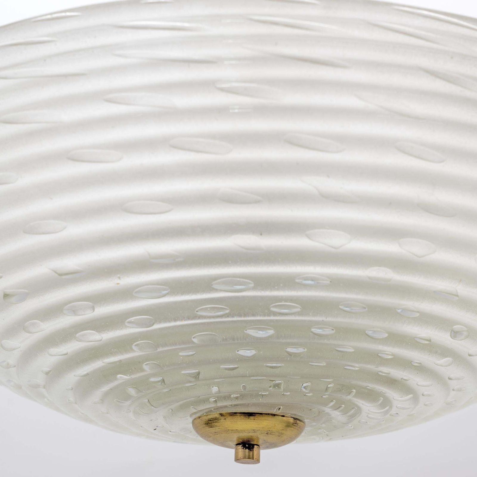 Ercole Barovier Art Deco Murano Glass Italian Pendant Chandelier "Pulegoso", 30s photo buy