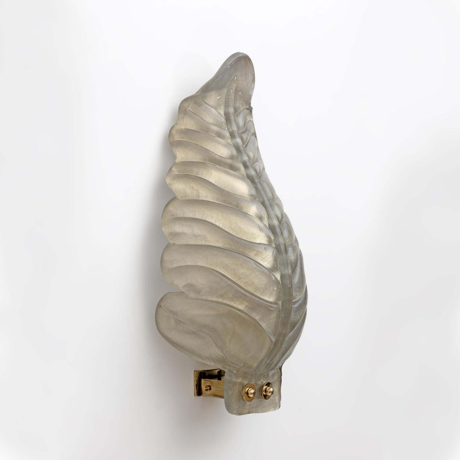 Pair Of Barovier & Toso Style Mid Century Modern Murano Glass Gold Leaf Sconces photo 2367.0