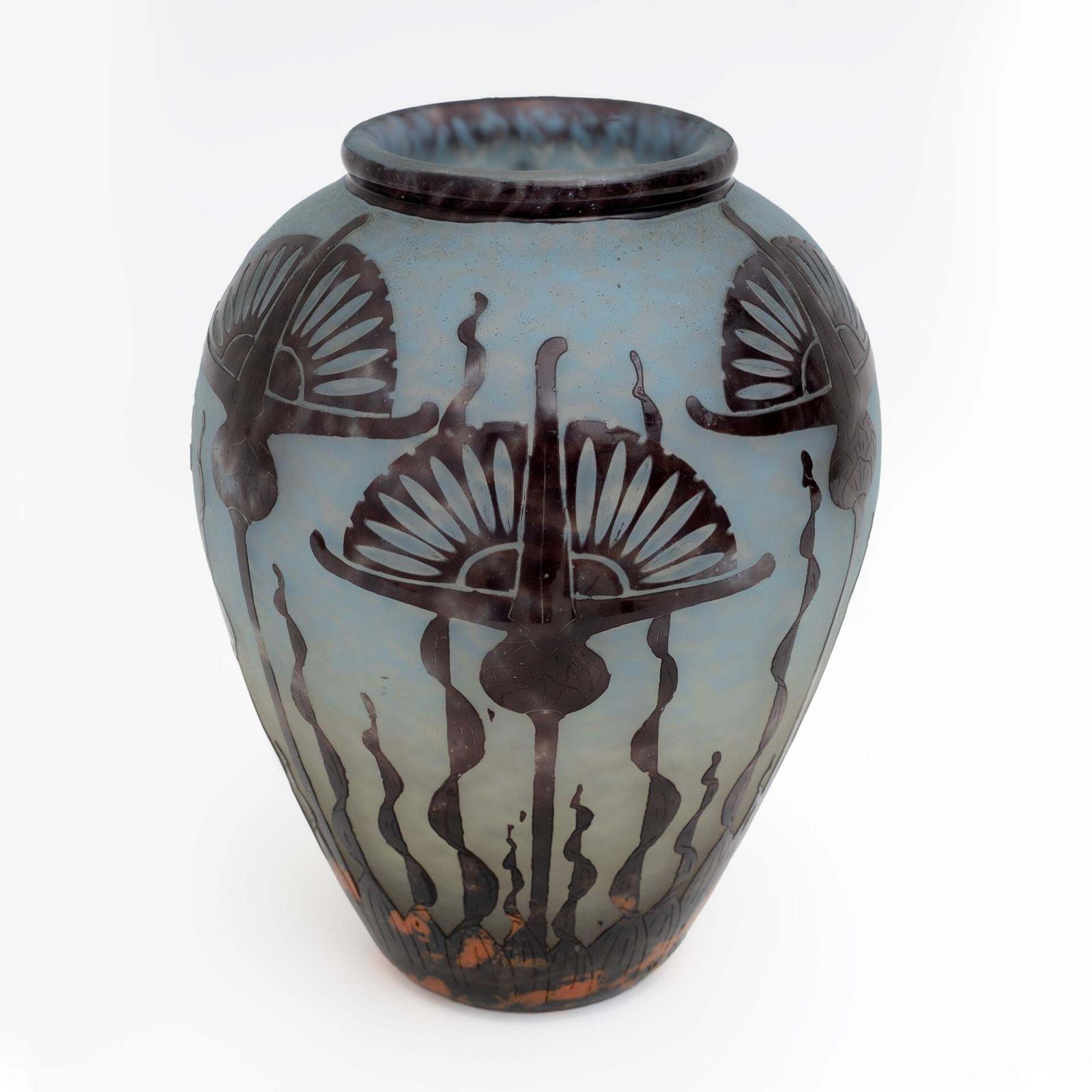 Le Verre Francais Art Nouveau Artistic Glass Vase By Charles Schneider, 1924 photo furniture