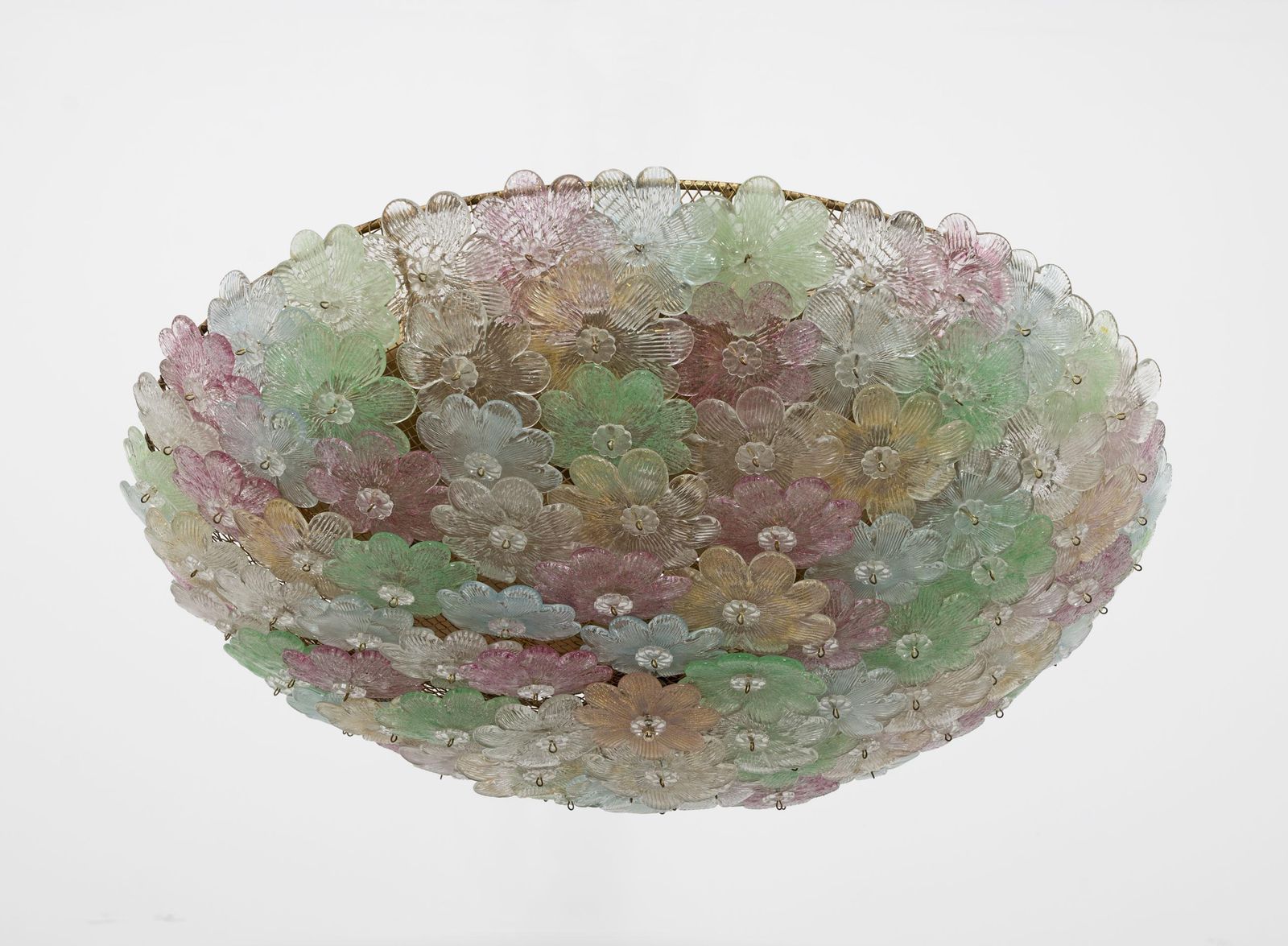 photo furniture Attributed To Barovier & Toso Mid Century Modern Murano Glass Ceiling Light, 50s