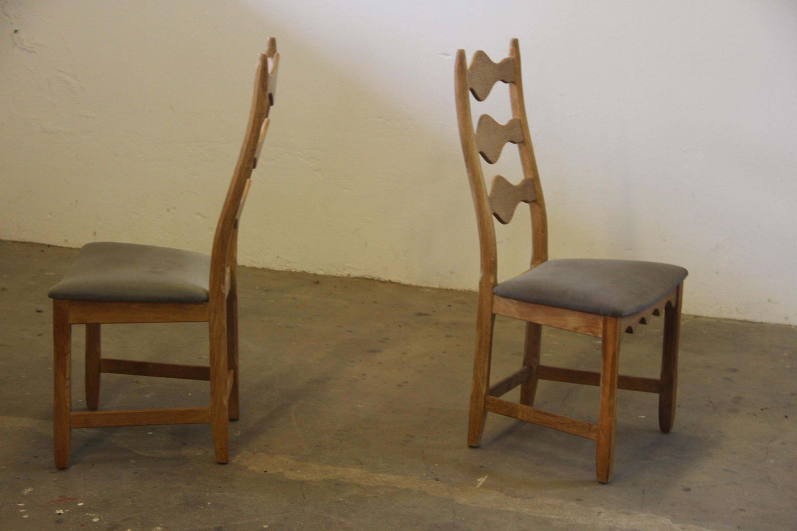 photo vinterior Highback / Ladderback Oak Chairs Style Of Henning Kjærnulf, 1960s, Set Of 4