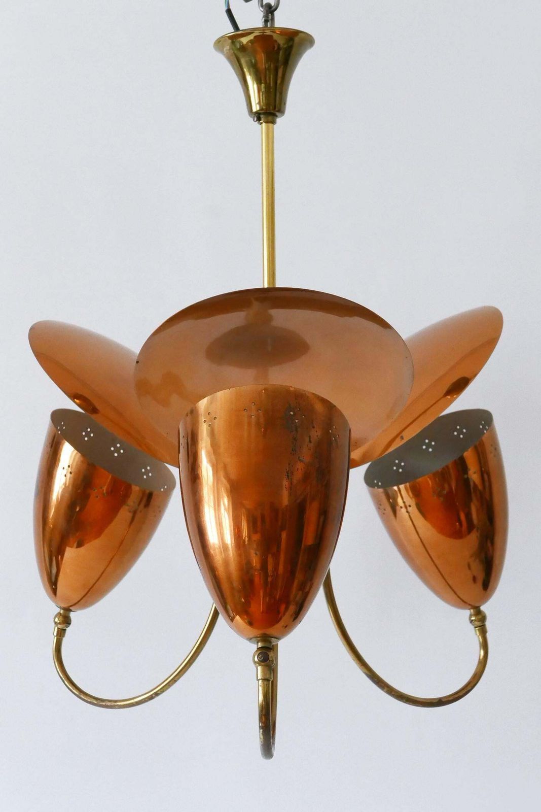 photo for sale Amazing Mid Century Modern Sputnik Pendant Lamp Or Chandelier Germany 1950s