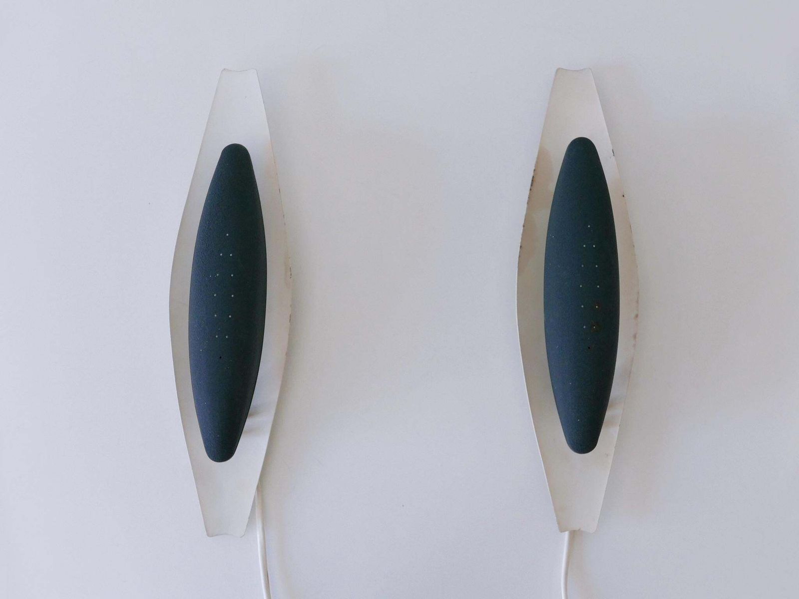 Set Of Two Rare & Elegant Mid Century Modern Sconces Or Wall Lights Sweden 1950s photo for sale