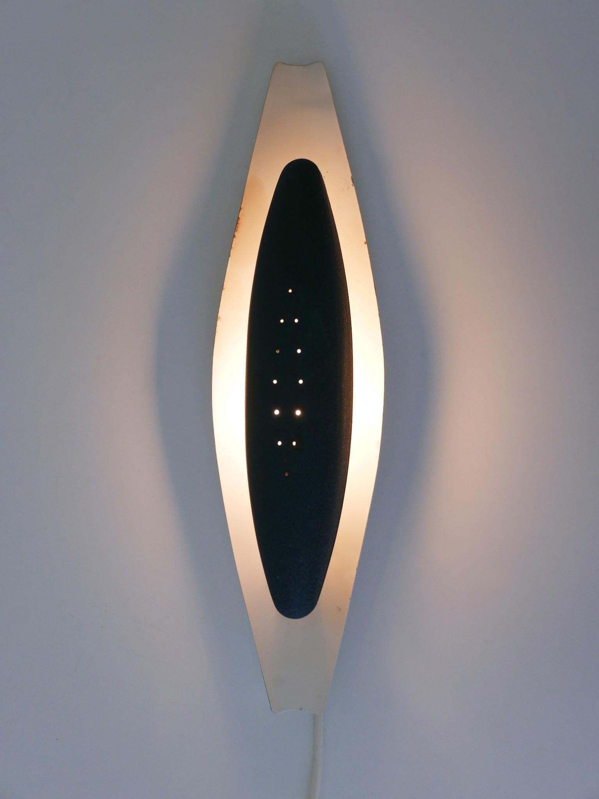 Set Of Two Rare & Elegant Mid Century Modern Sconces Or Wall Lights Sweden 1950s photo vinterior