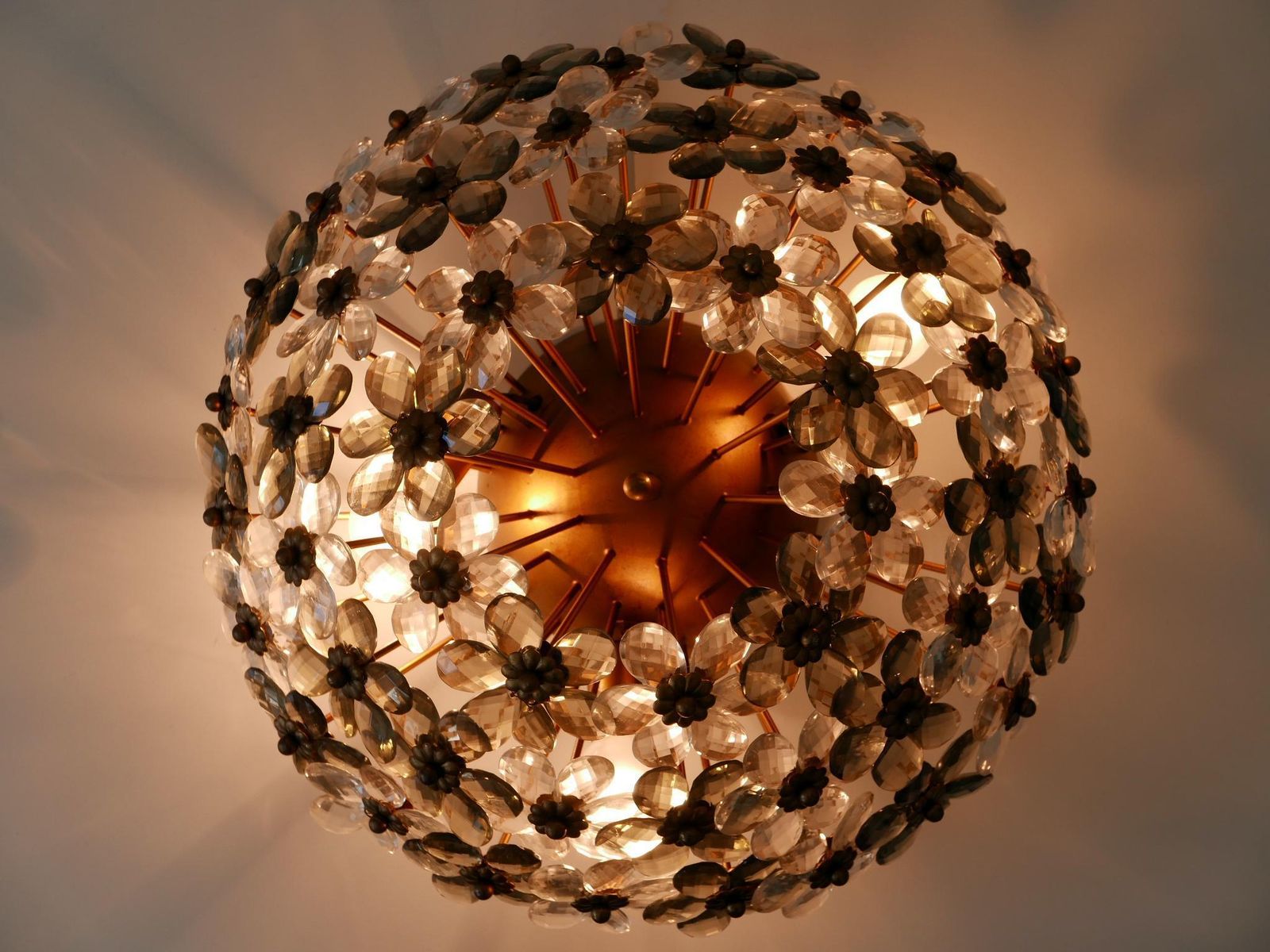 photo buy Amazing Mid Century Ceiling Floral Lamp Or Flush Mount By Banci Firenze 1970s