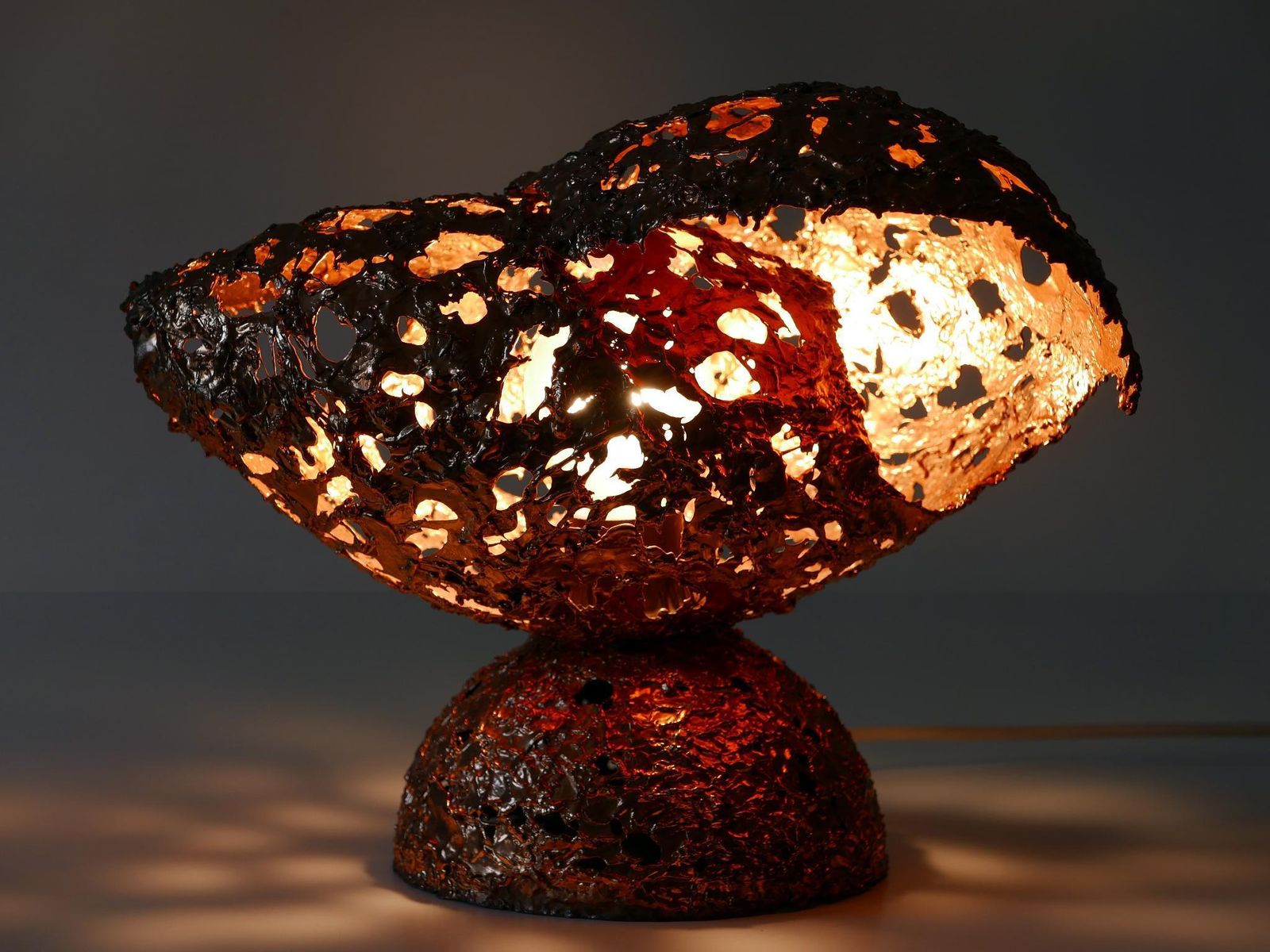 Tukiainen Aimo Ossi Kalevi Table Lamp Sea Shell For Oy Moonlight Finnland 1970s photo furniture