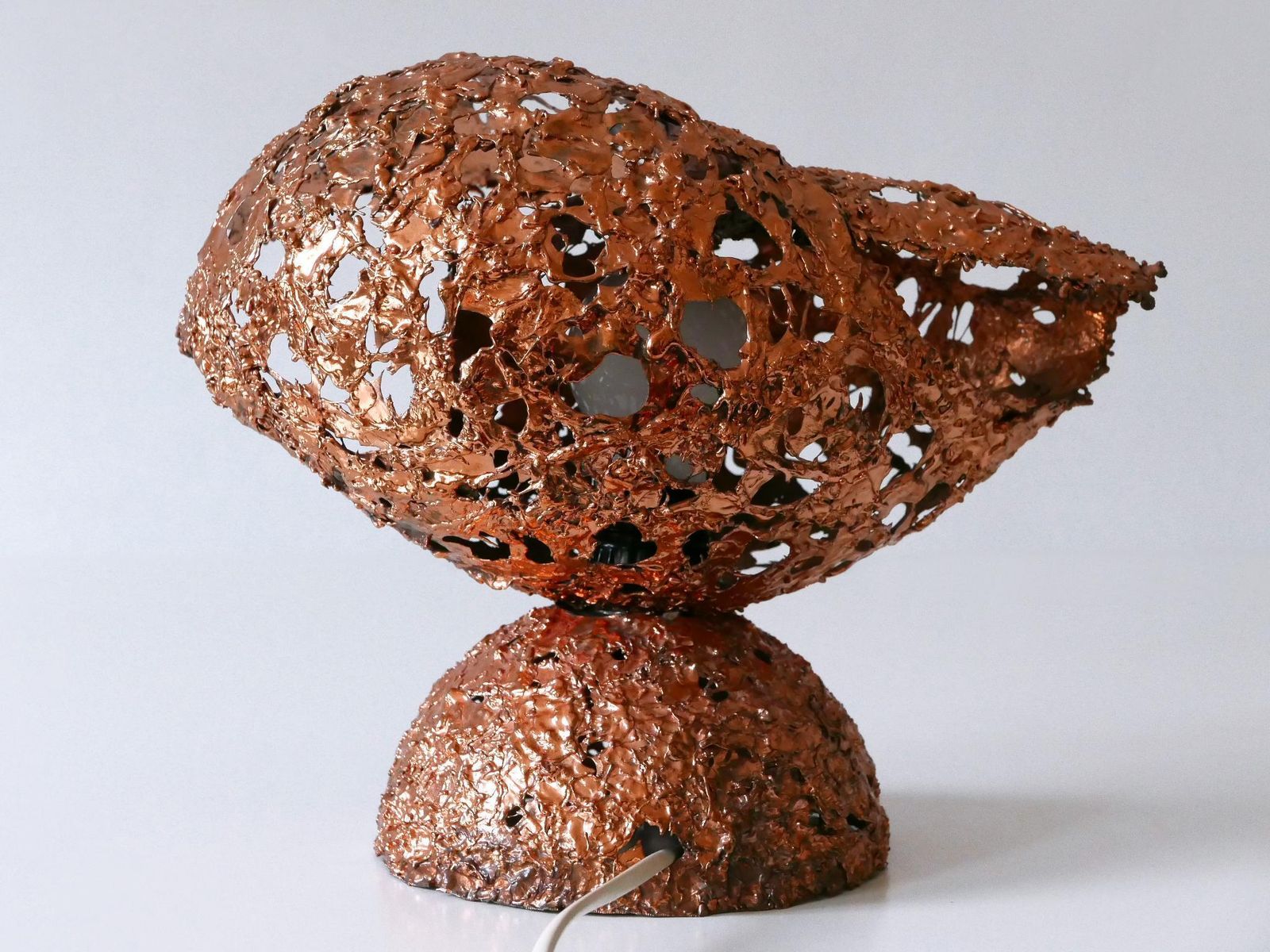 photo vintage Tukiainen Aimo Ossi Kalevi Table Lamp Sea Shell For Oy Moonlight Finnland 1970s