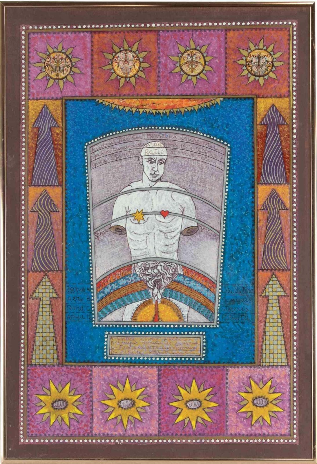 Mino Menoman And Universe   Oil Paint By Mino Meno   1970s1970s