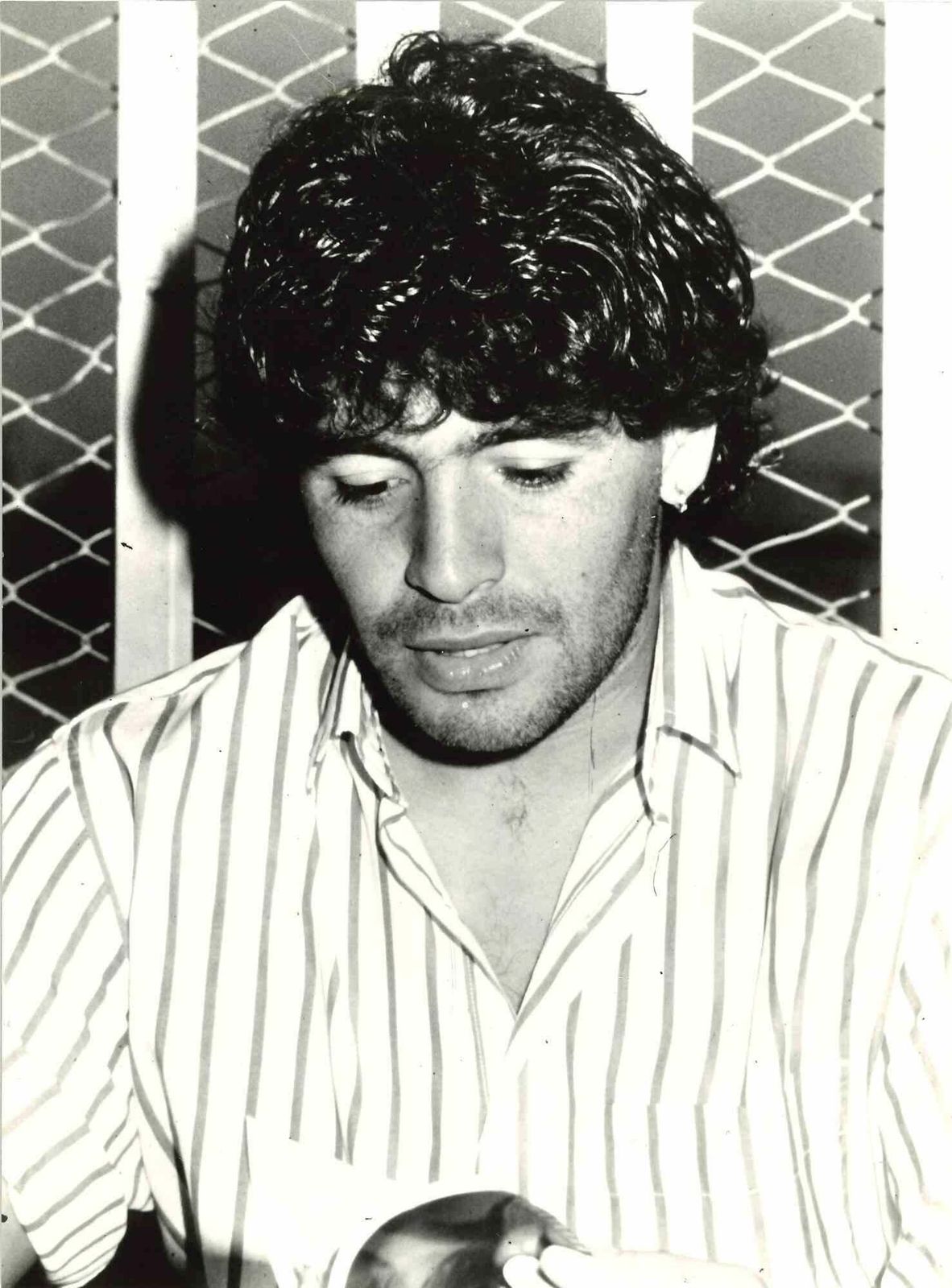 Unknownportrait Of Diego Armando Maradona   Vintage Photo   1980s1980s