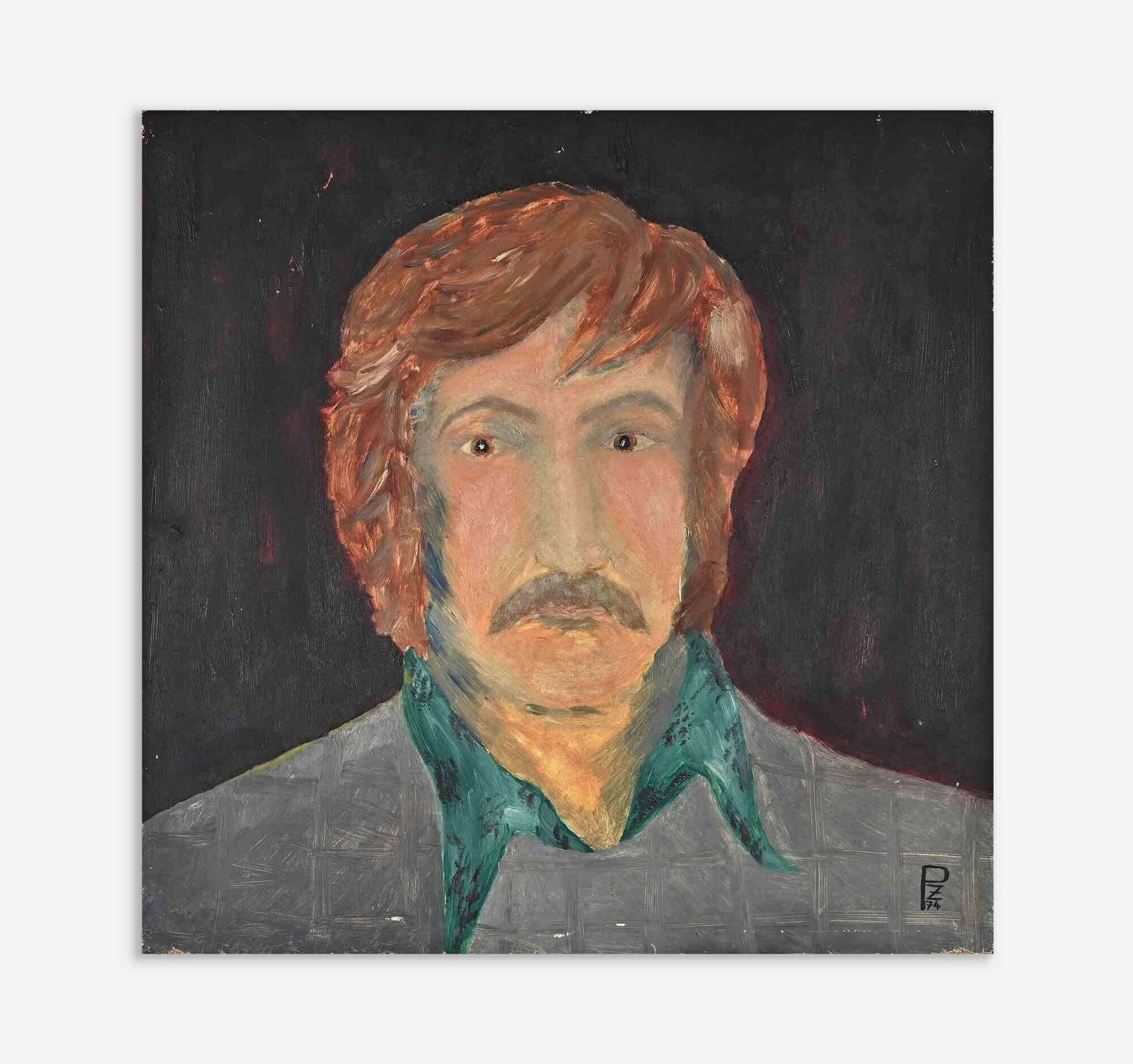 Unknownportrait Of Man   Tempera On Board   19741974