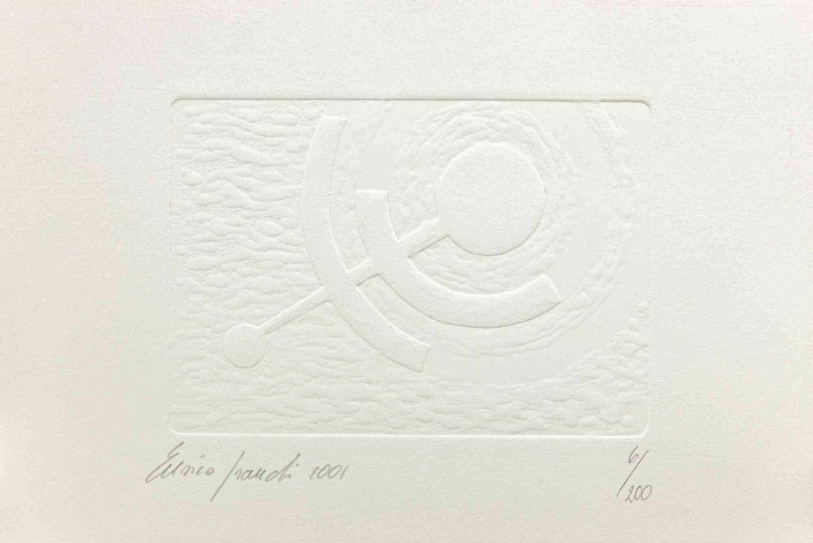 Fausto Maria Franchiabstract Composition   Etching By Fausto Maria Franchi   19881988