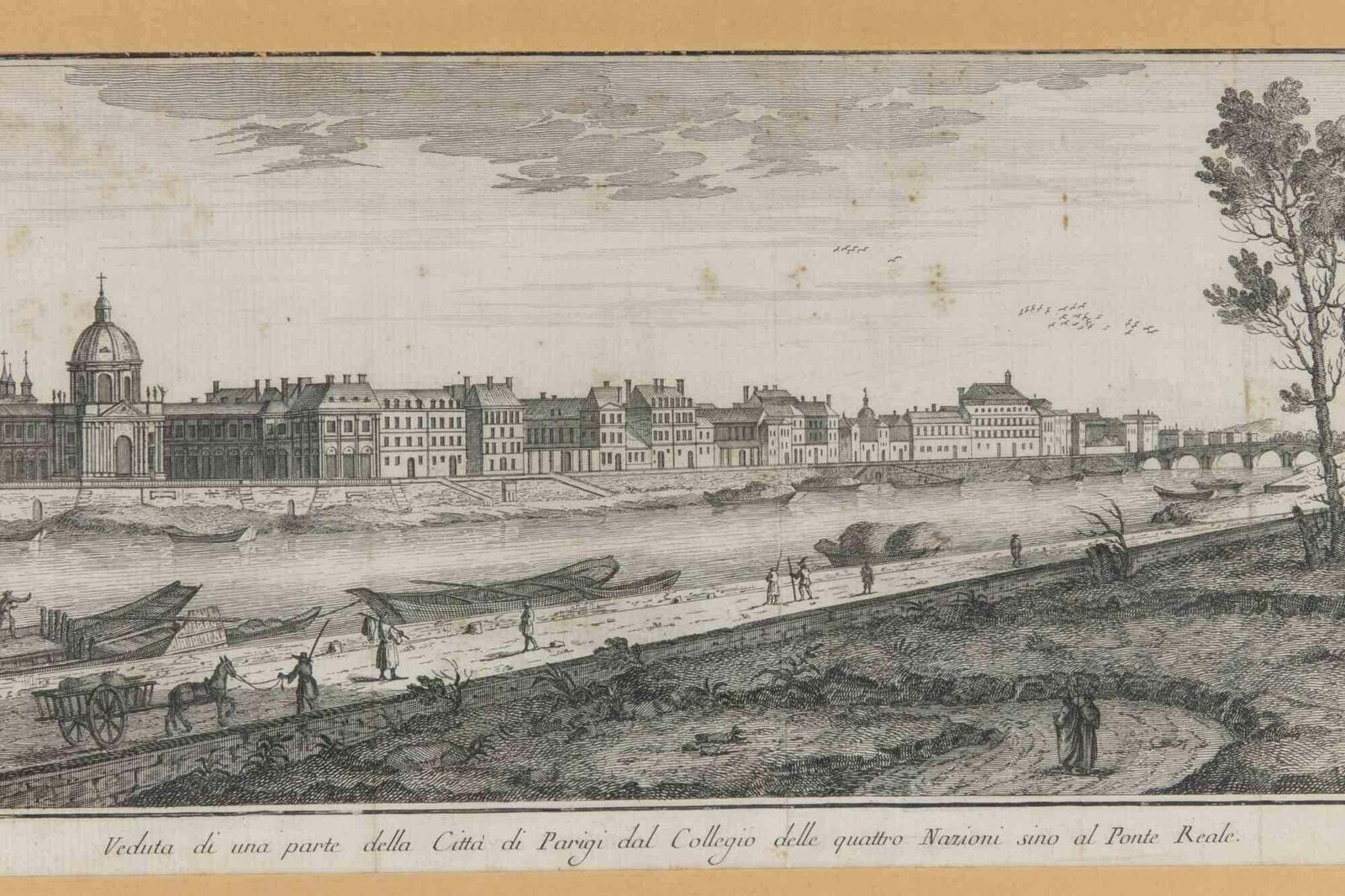 Unknownview Of A Part Of The City Of Paris From The College Of The...   Etching   17481748 photo furniture