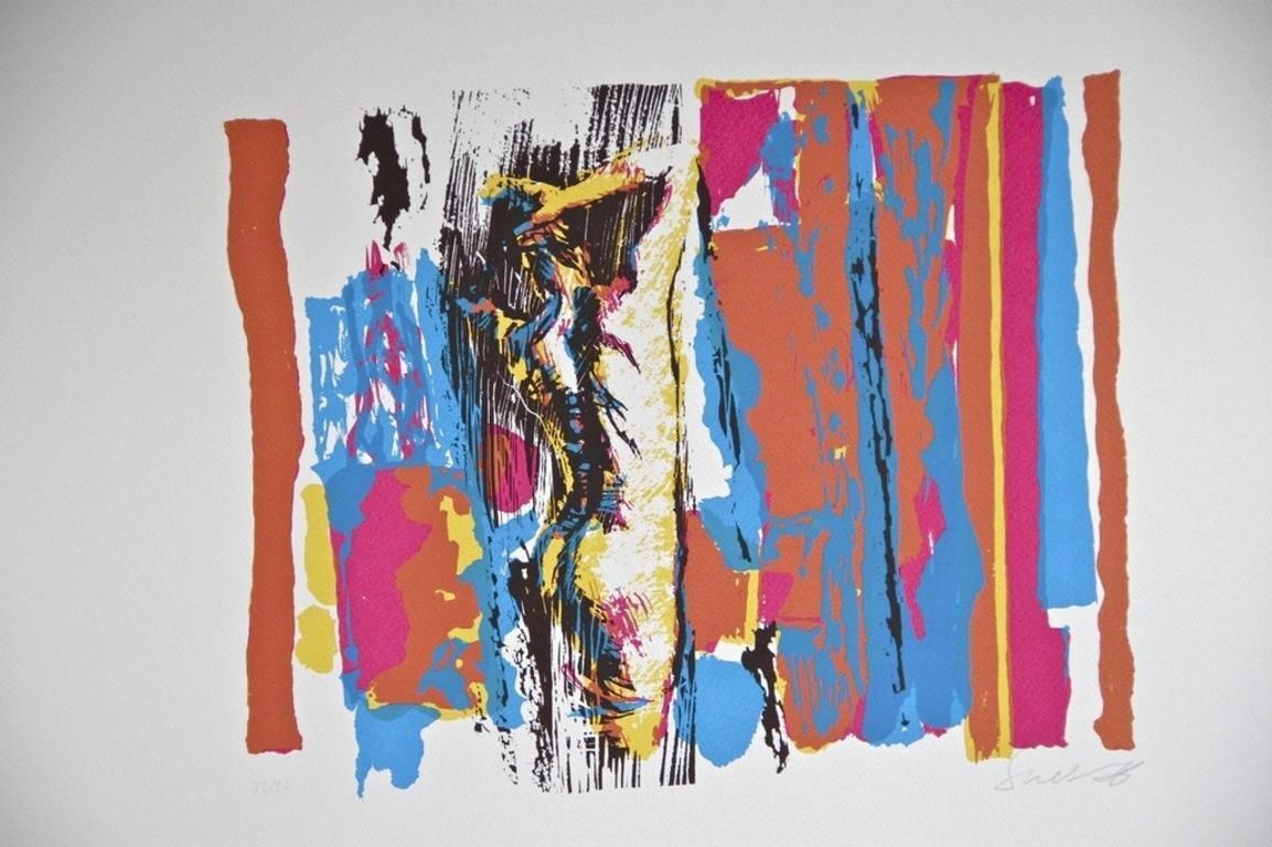 Nicola Simbarirounded Nude In White   Screen Print By Nicola Simbari   19761976