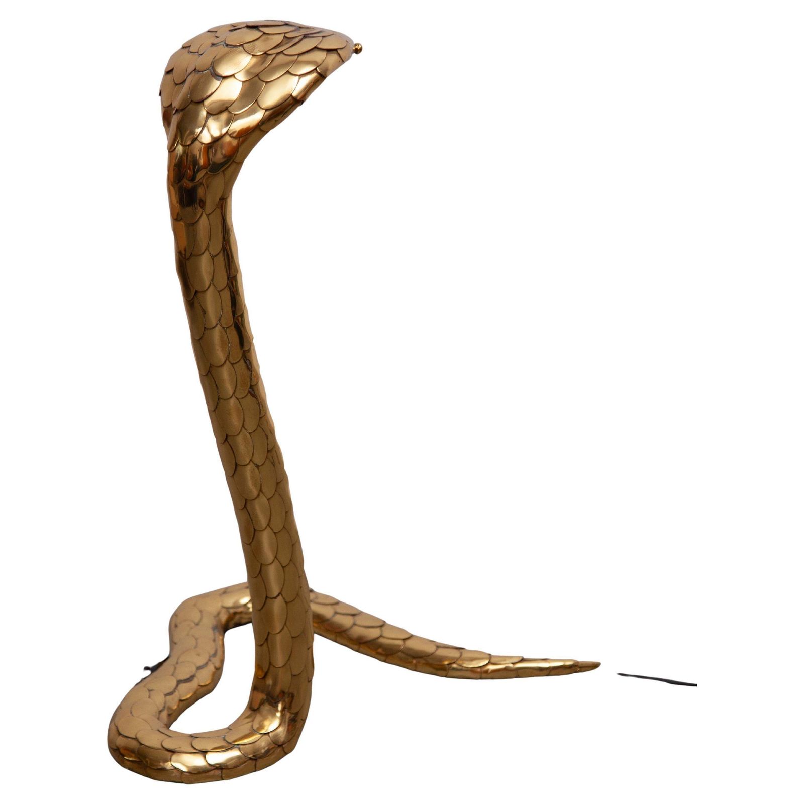 Large Floor Lamp, Cobra Sculpture Signed By Alain Chevret, 1985, France photo 7659.0