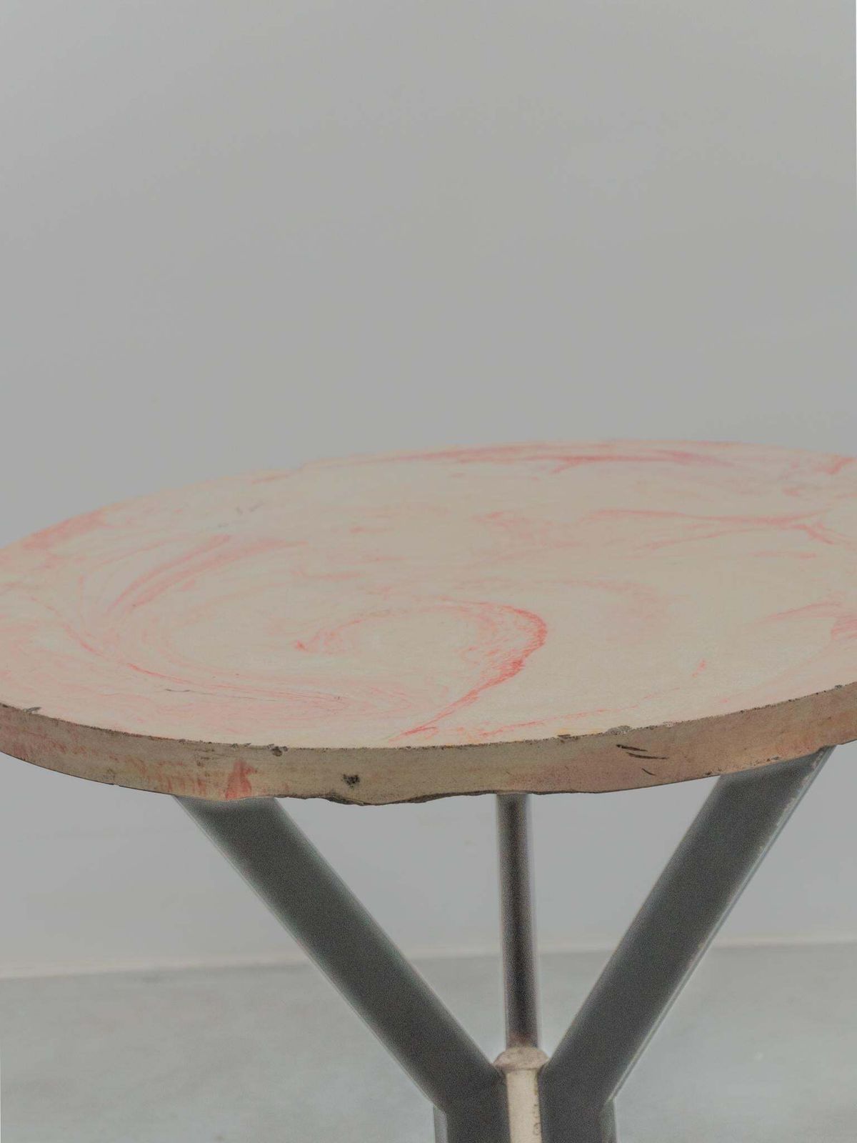 photo for sale Set Of Two Round Outdoor Terrace Stone Top Tables, France, 1930s