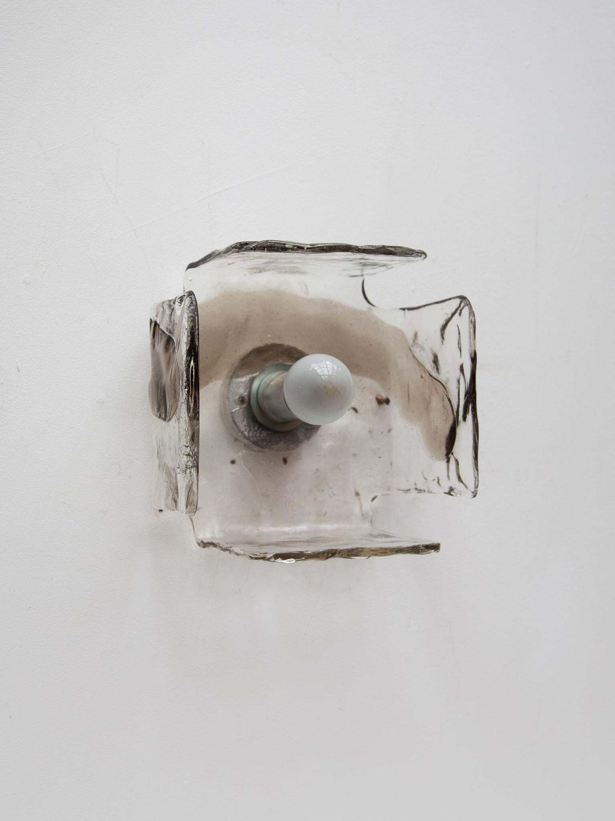 Set Of Eight Large Kalmar Sconces, Smoked Glass By J.T. Kalmar, 1970s photo Lighting