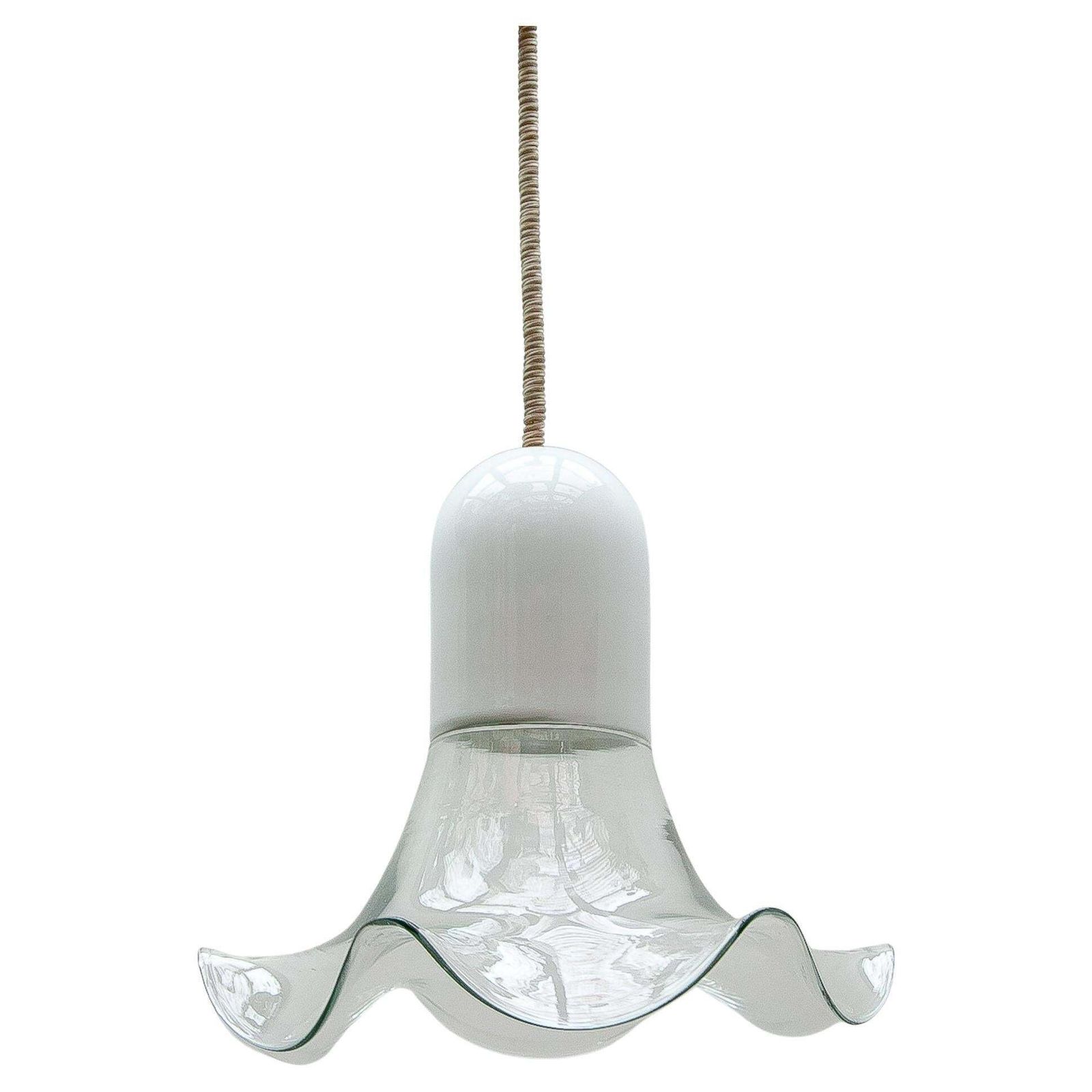Leucos Clear And Opal Chandelier By Roberto Pamio & Renato Toso, 1970s photo furniture