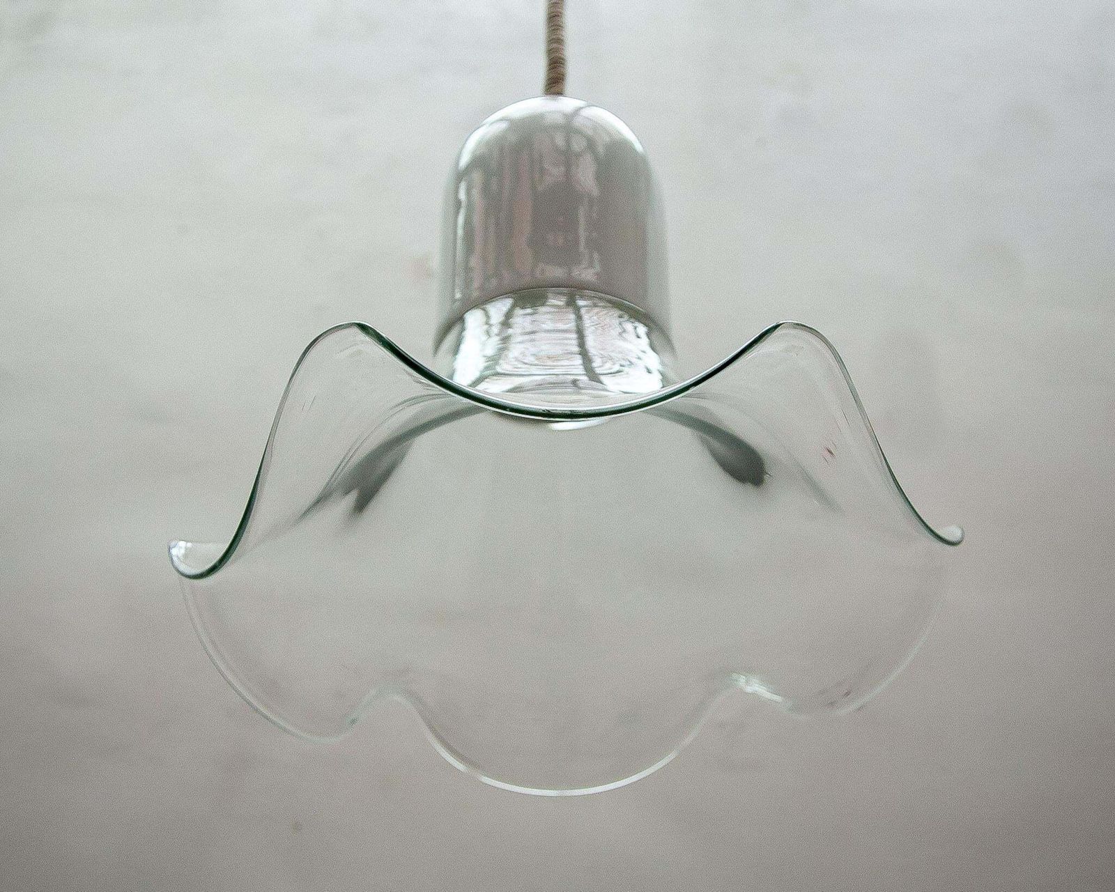 Leucos Clear And Opal Chandelier By Roberto Pamio & Renato Toso, 1970s photo buy