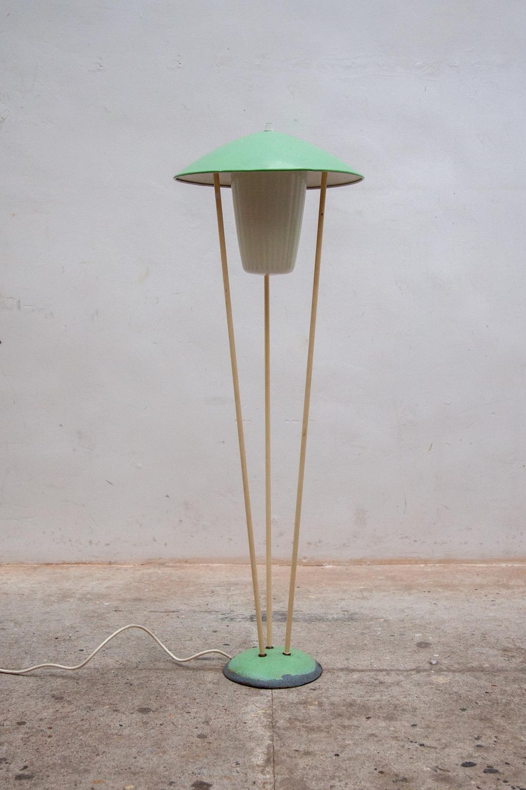 Green Mushroom Floor Lamp Expo 58, Bega Belgium photo furniture