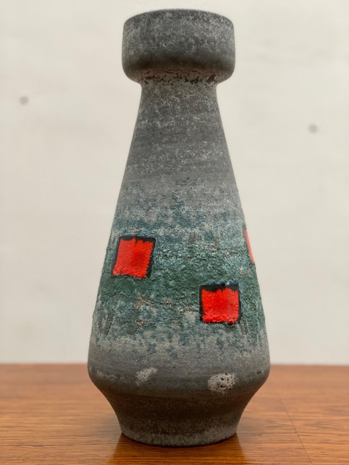 Op Art Vase Made By Bay Ceramics, Germany, 1960s photo Home Decor