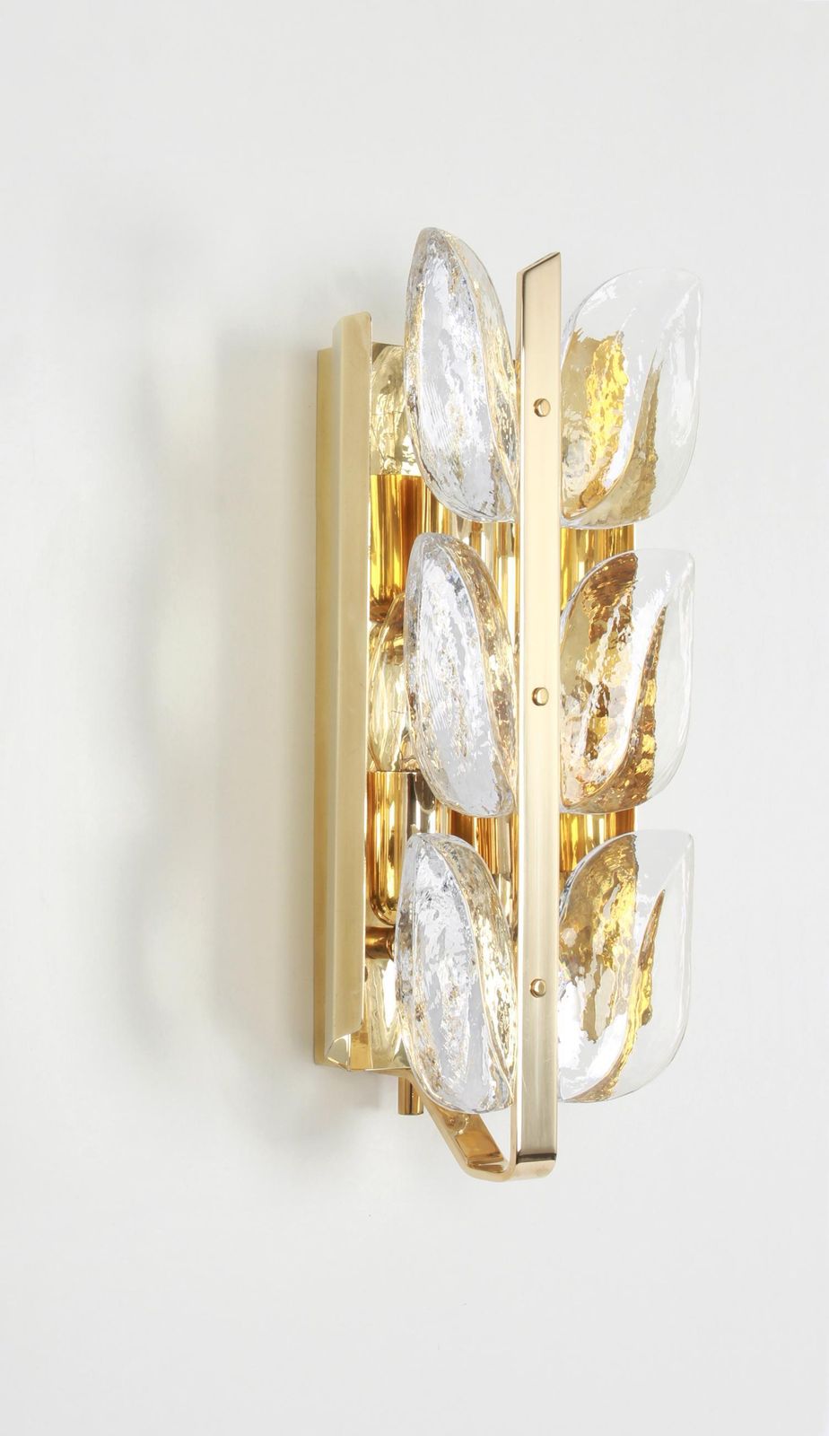 1 Of 6 Stunning Large Kalmar Murano Sconce Wall Lights, Florida, 1970s photo for sale