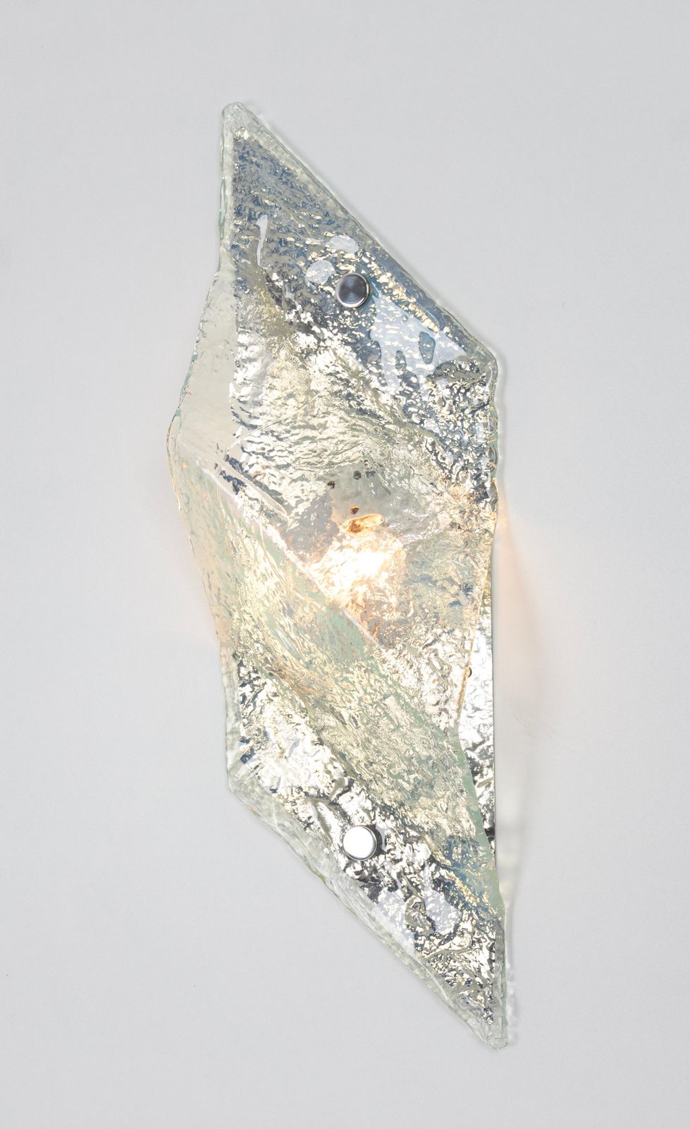 943.0 1 Of 7 Large Blue Murano Glass Wall Lamp By Carlo Nason For Mazzega, Italy, 70s photo