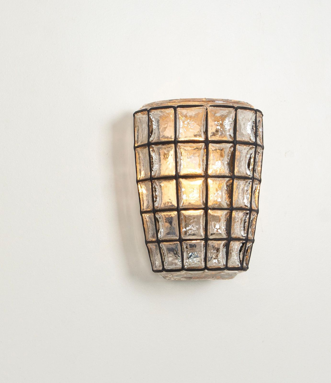 1 Of 2 Pairs Of  Wall Lights Sconces Iron Glass By Limburg, Germany, 1960s photo furniture