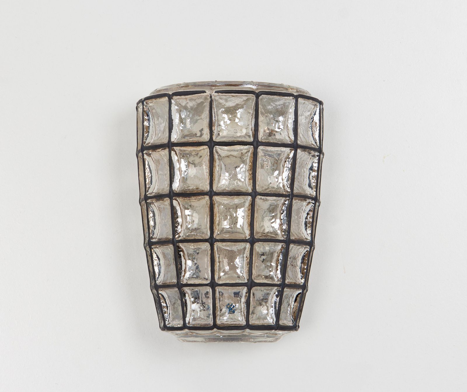 1 Of 2 Pairs Of  Wall Lights Sconces Iron Glass By Limburg, Germany, 1960s photo buy