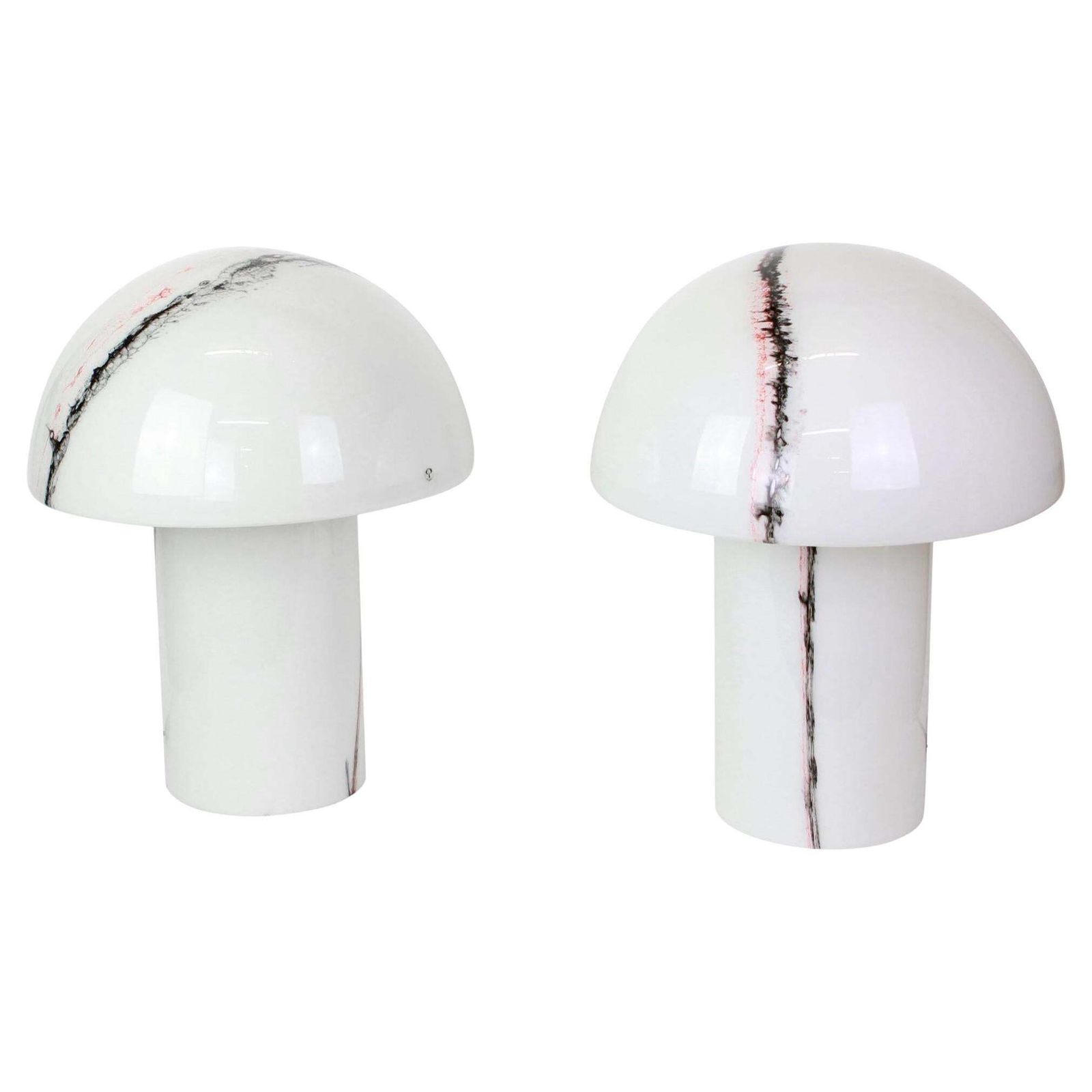 1 Of 3 Stunning Extra Large Glass Table Lamps By Peil & Putzler, Germany, 1970s