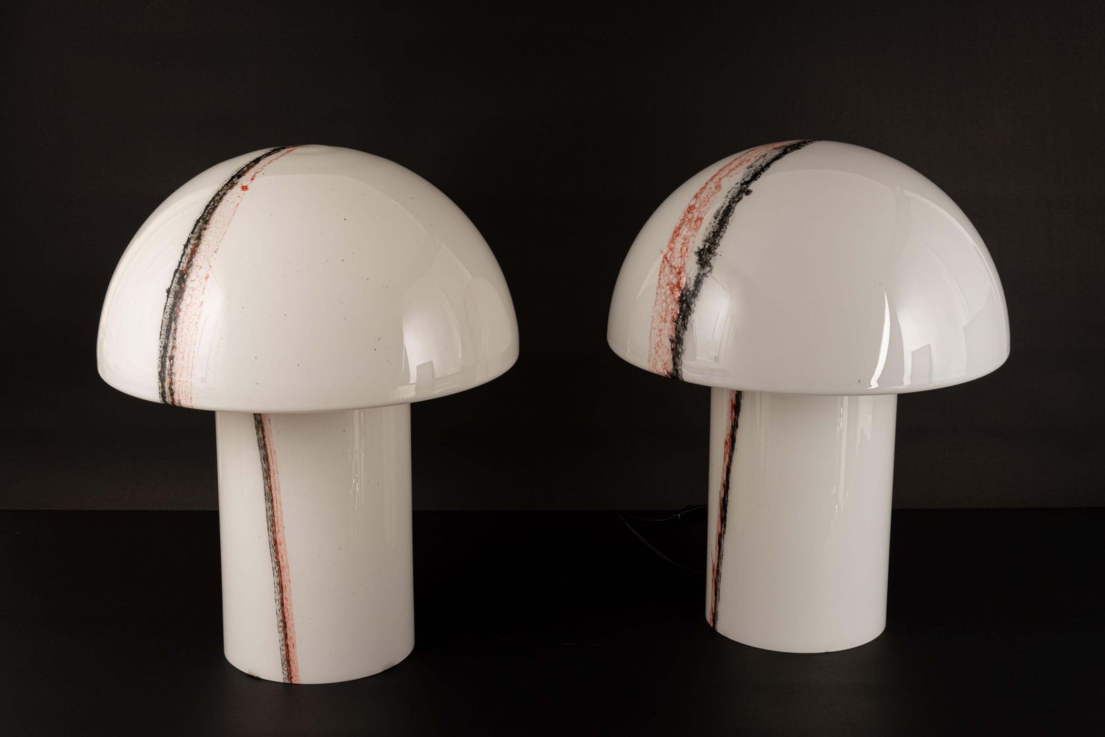 1 Of 3 Stunning Extra Large Glass Table Lamps By Peil & Putzler, Germany, 1970s photo vinterior