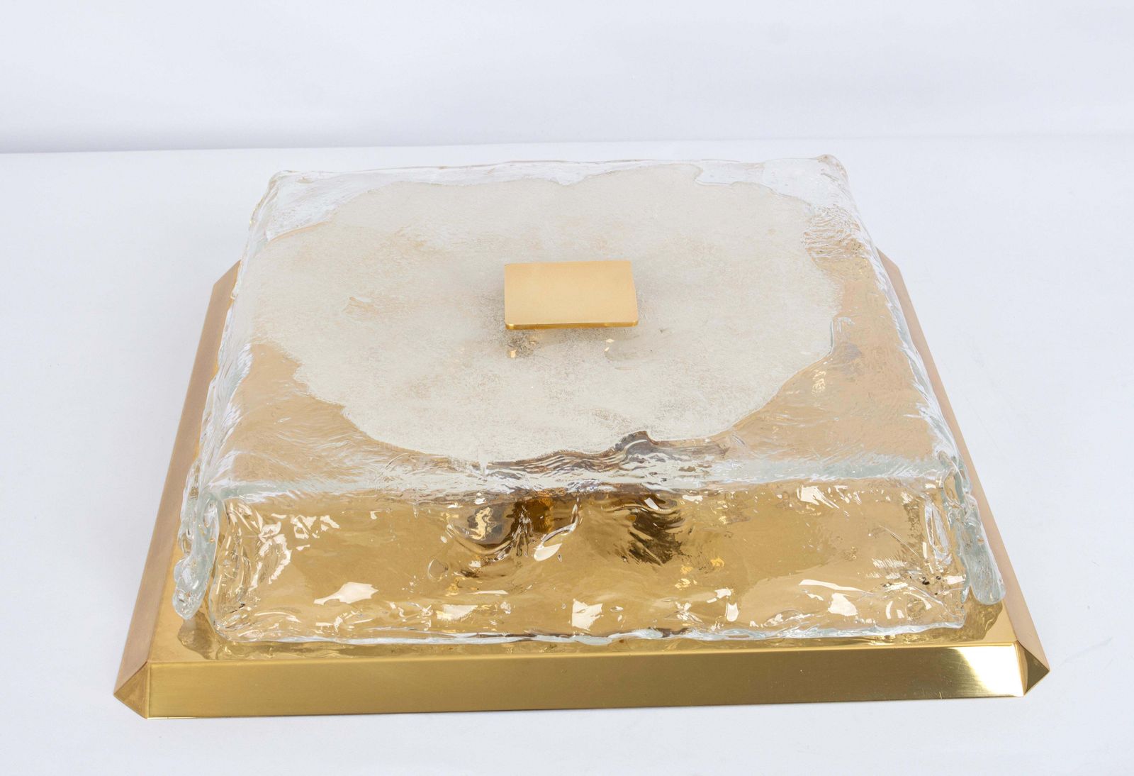 photo for sale 1 Of 2 Large Kalmar Square Flushmount Murano Organic Glass, Austria, 1960s