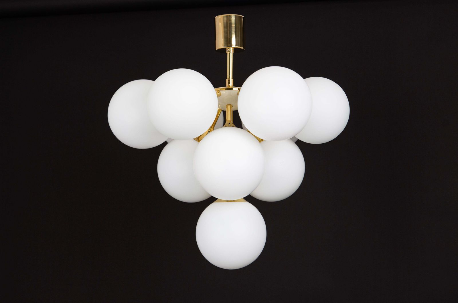 photo furniture 1 Of 2 Large Stunning Kaiser Sputnik Opal Glass Chandelier, Germany, 1970s